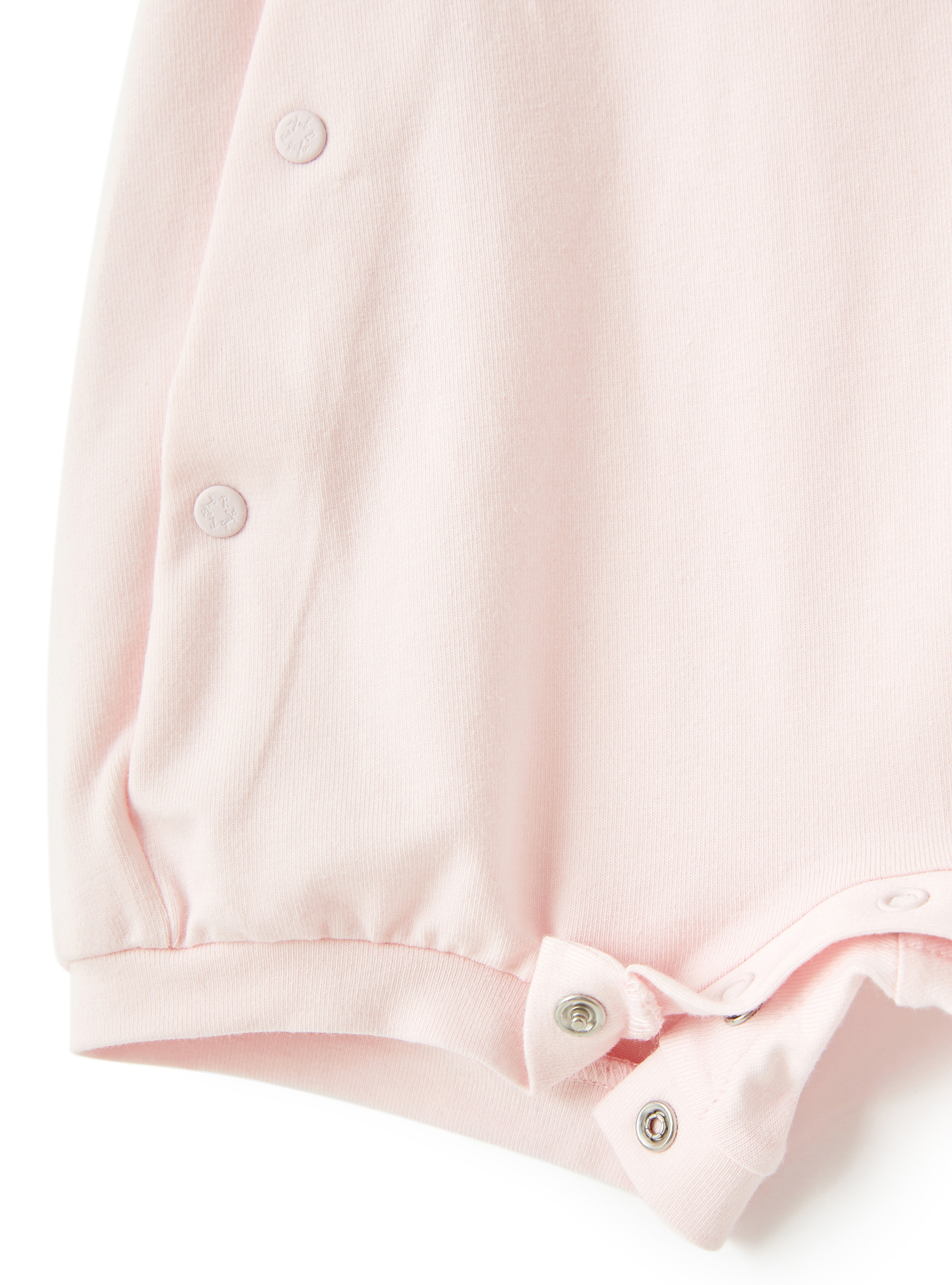 Pink romper with bear application - Pink | Il Gufo