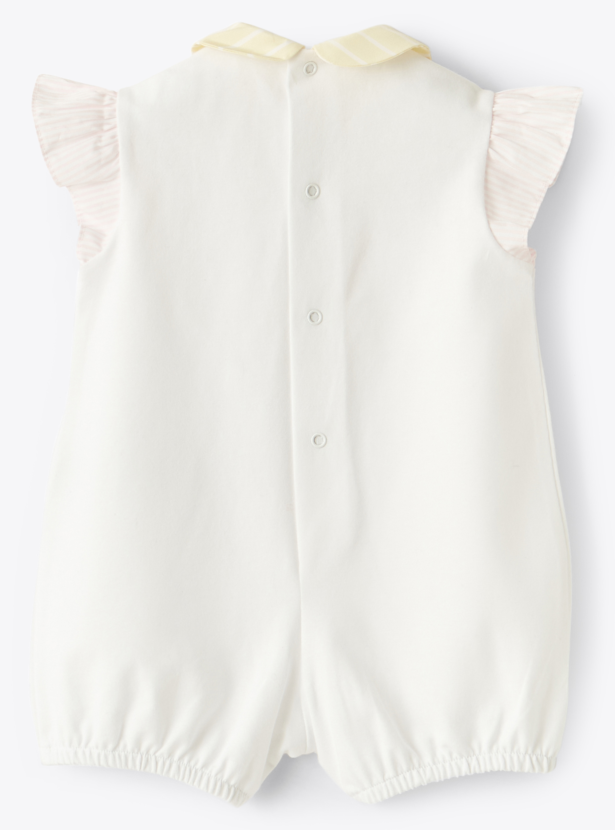 Romper with ruffle sleeves - White | Il Gufo