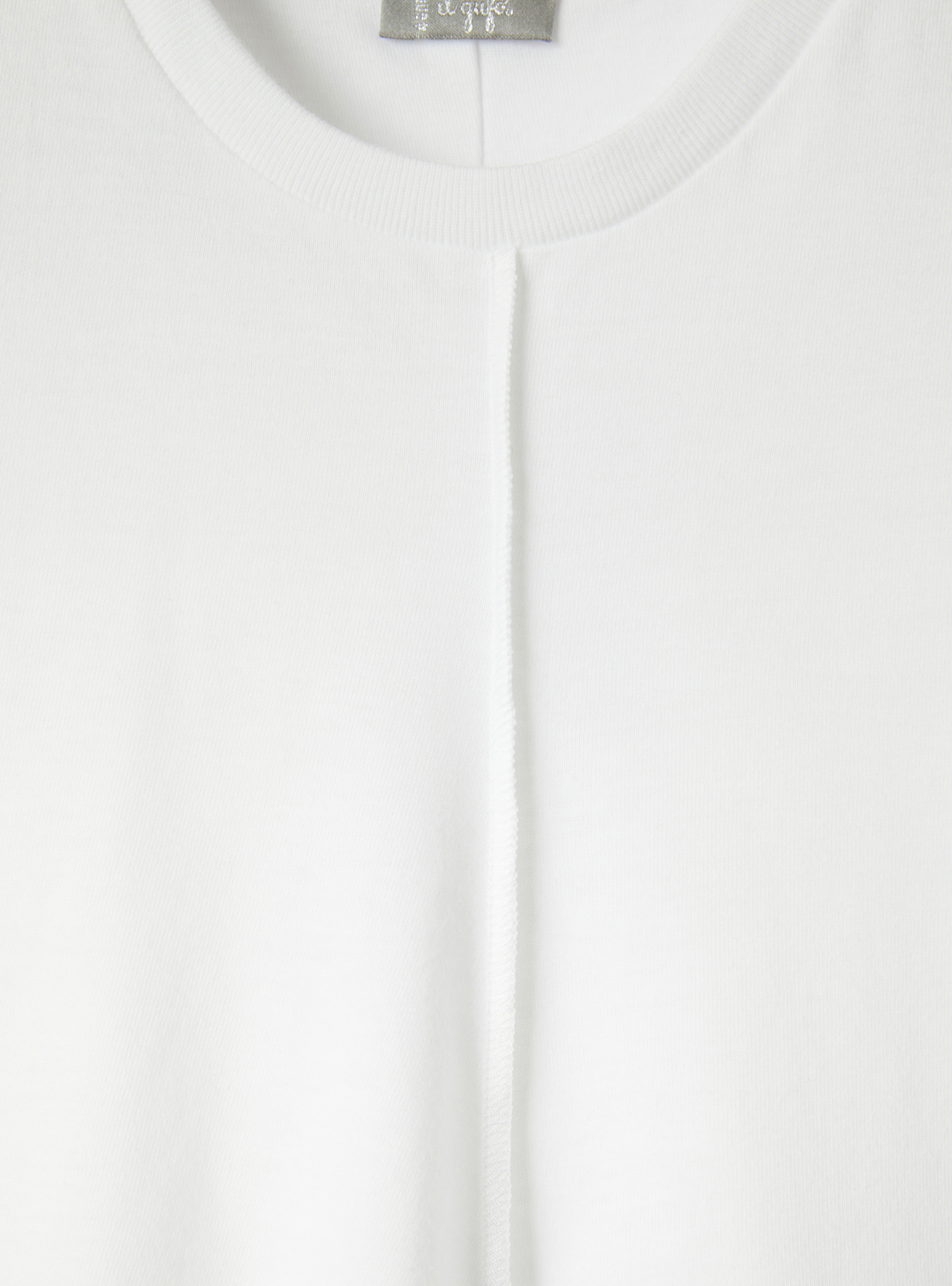 White t-shirt with maxi flounce - White | Il Gufo
