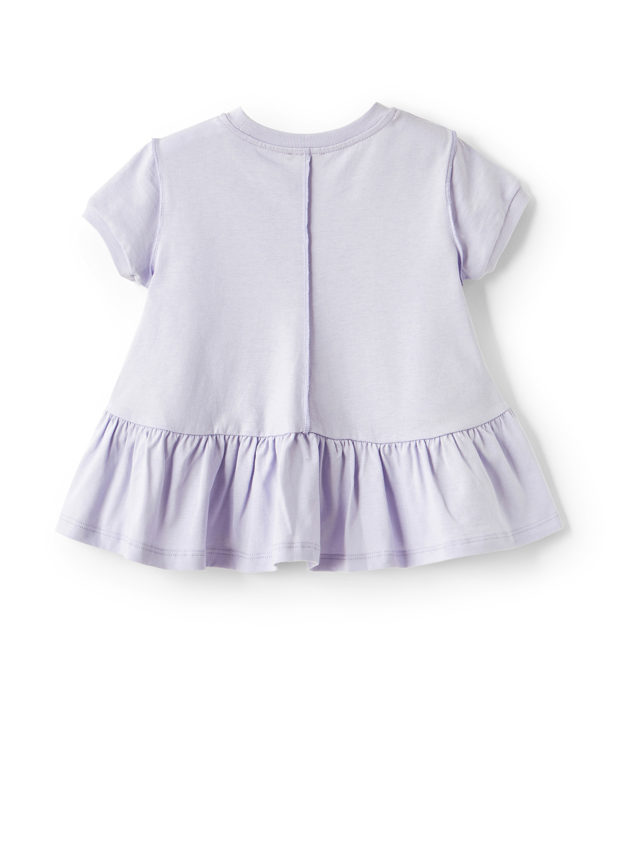 Lilac t-shirt with maxi flounce - Lilac | Il Gufo