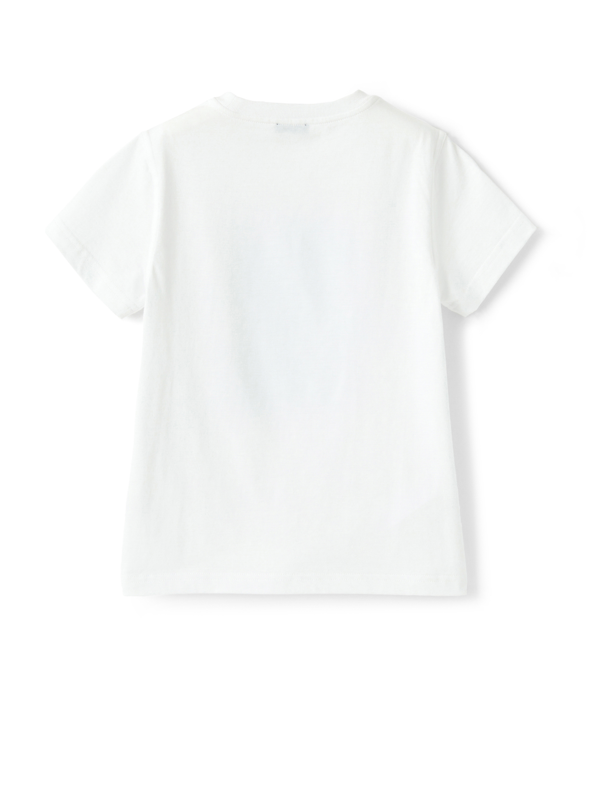 T-Shirt mit Lentikulardruck - Weiss | Il Gufo