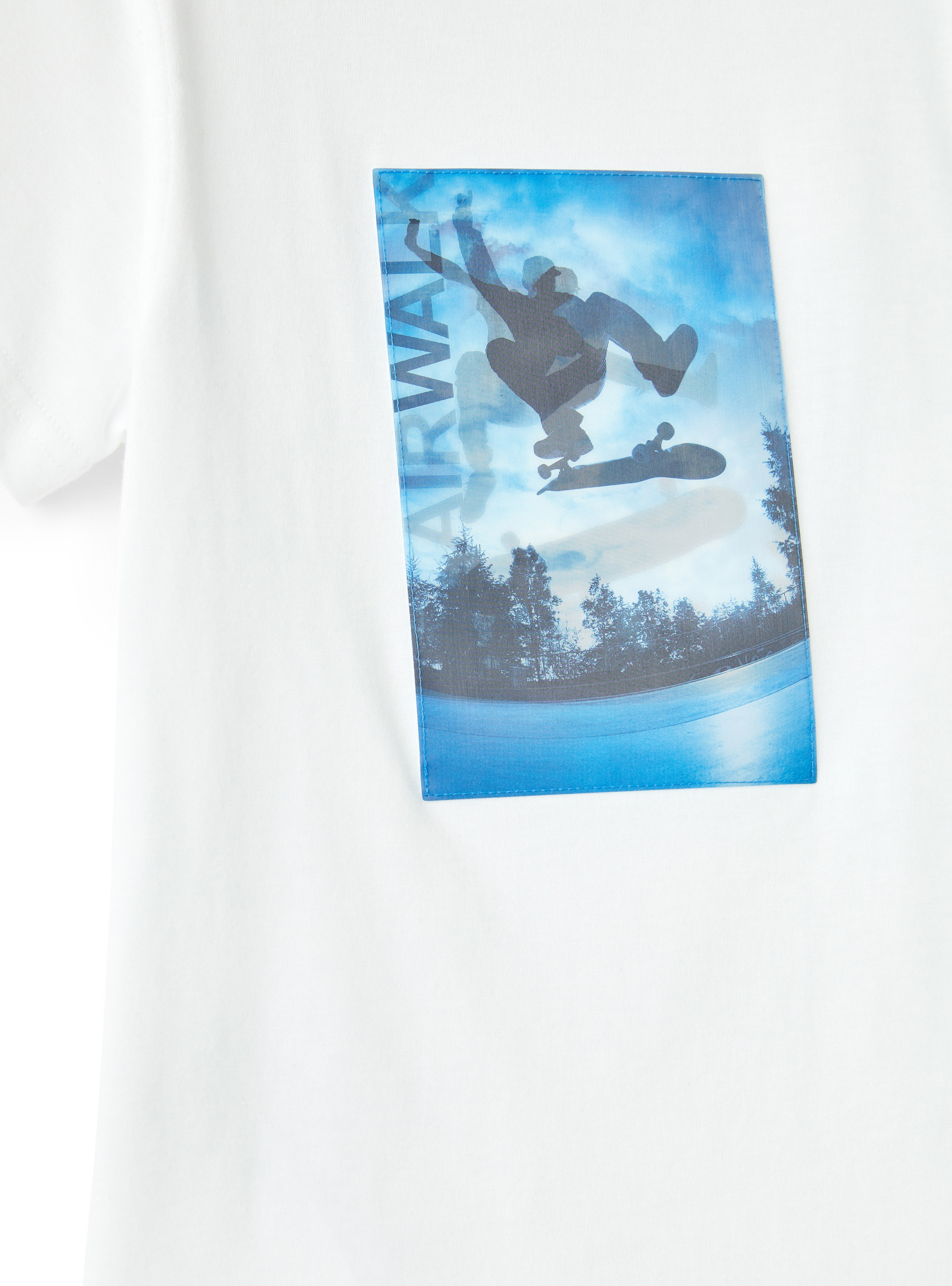 T-Shirt mit Lentikulardruck - Weiss | Il Gufo