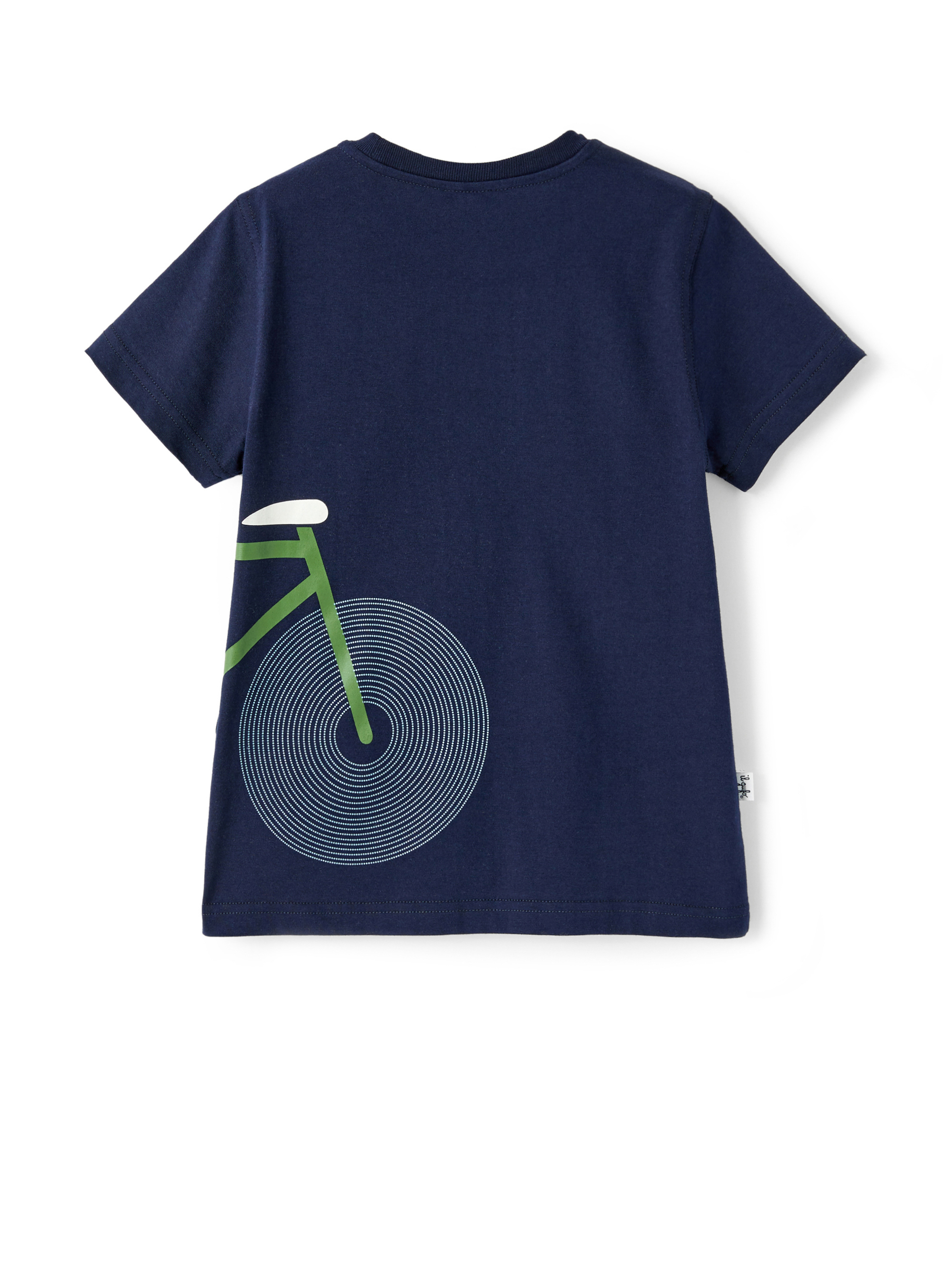 T-shirt with Bicycle print - Blue | Il Gufo