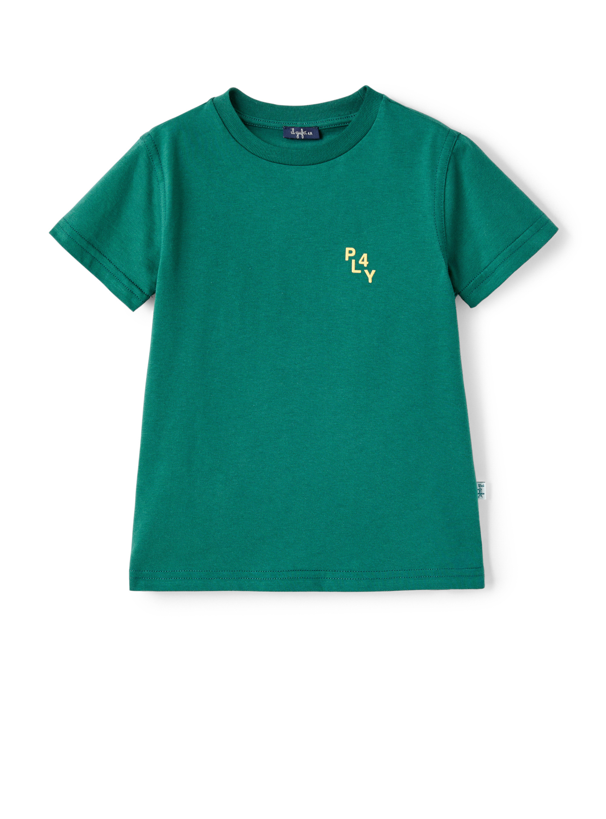 Grünes T-Shirt mit Aufdruck auf dem Rücken - Grün | Il Gufo