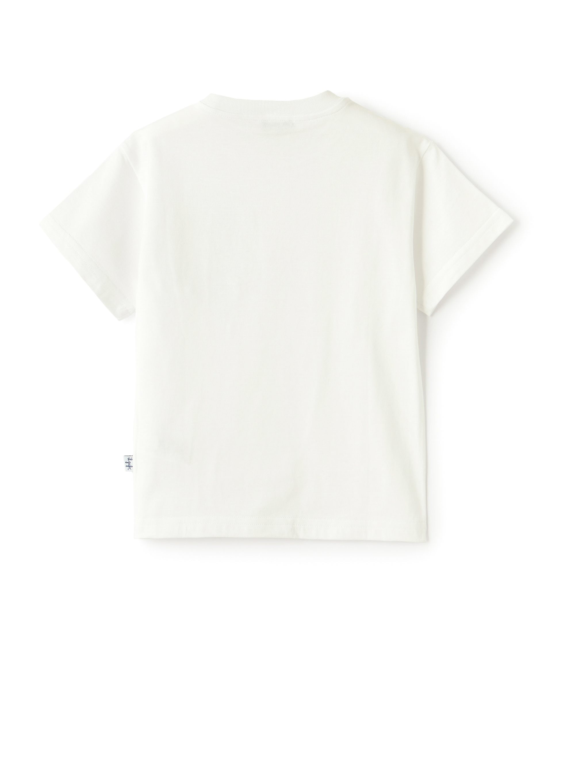 T-shirt with tie dye pocket - White | Il Gufo