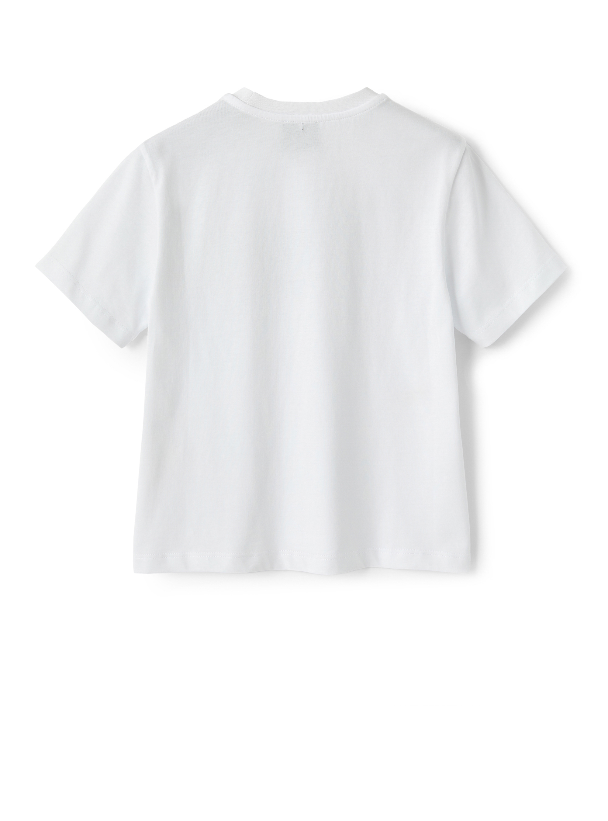 T-Shirt mit Logo und transparentem Einsatz - Weiss | Il Gufo