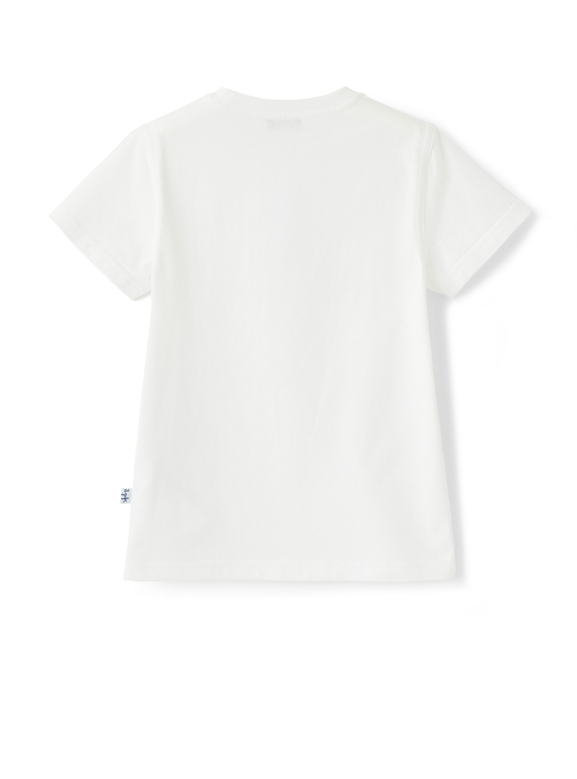 T-shirt with multicolour sentence - White | Il Gufo