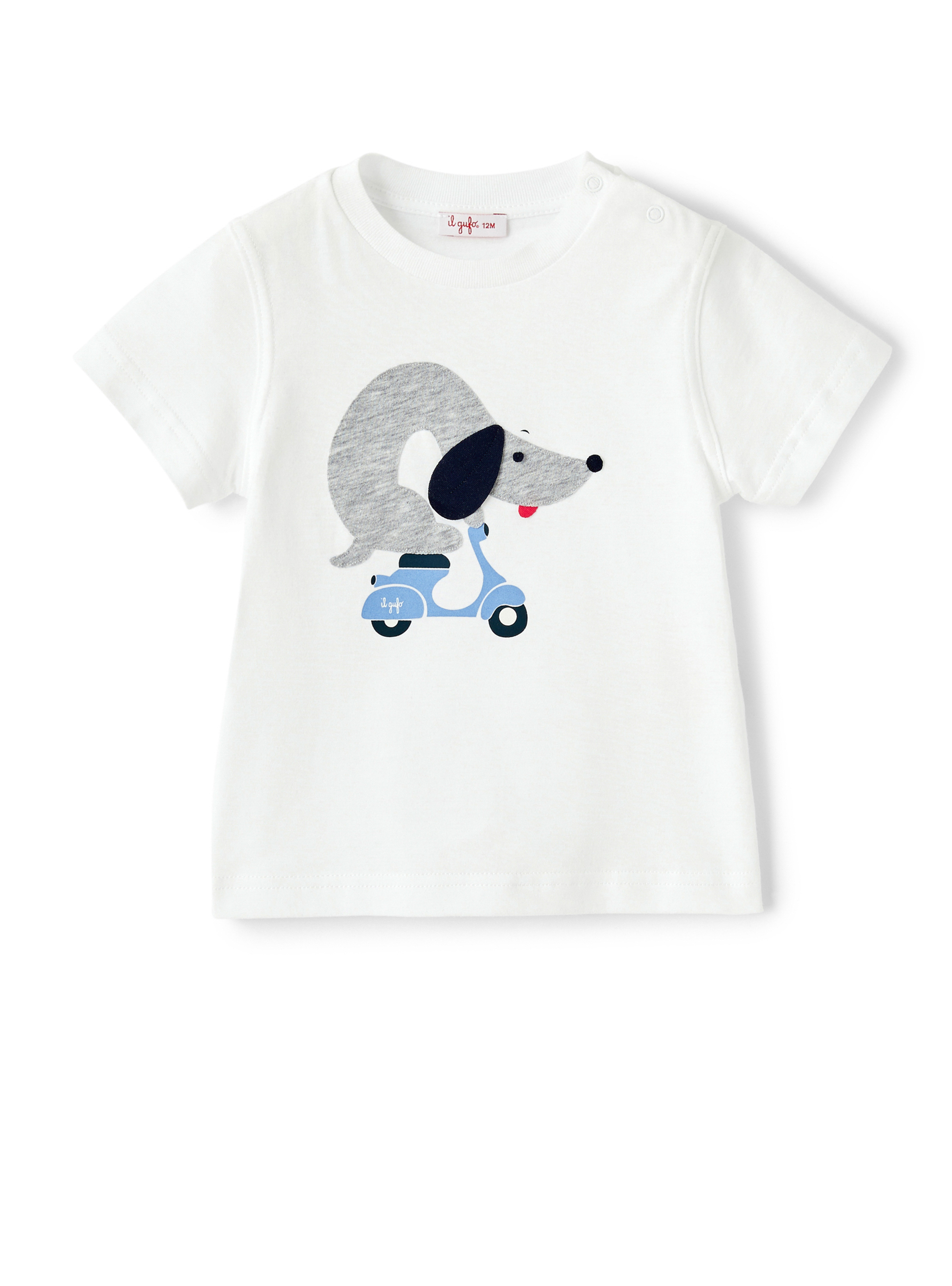 T-shirt in jersey con bassotto - T-shirt - Il Gufo
