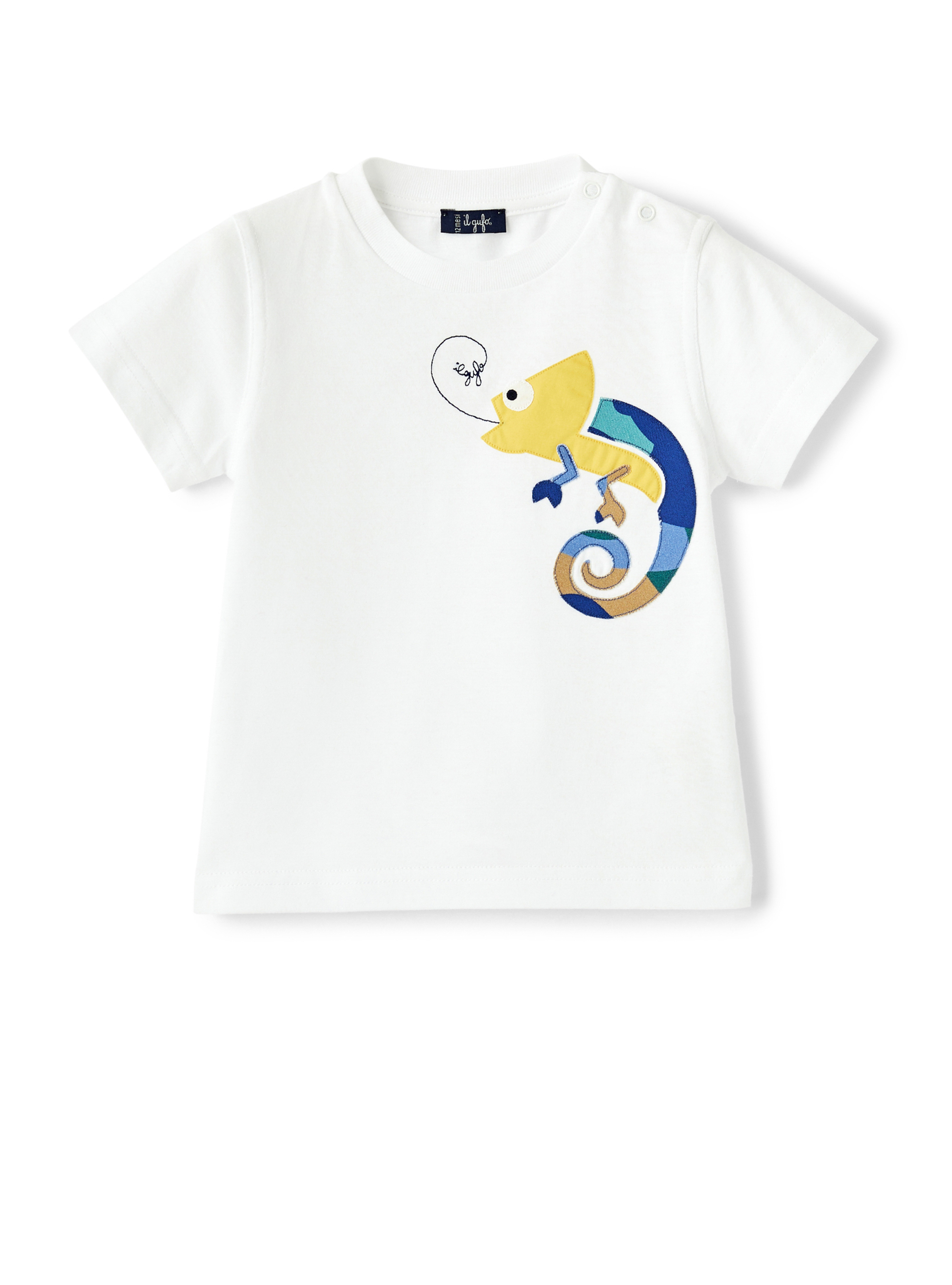 T-shirt à motif caméléon - Blanc | Il Gufo