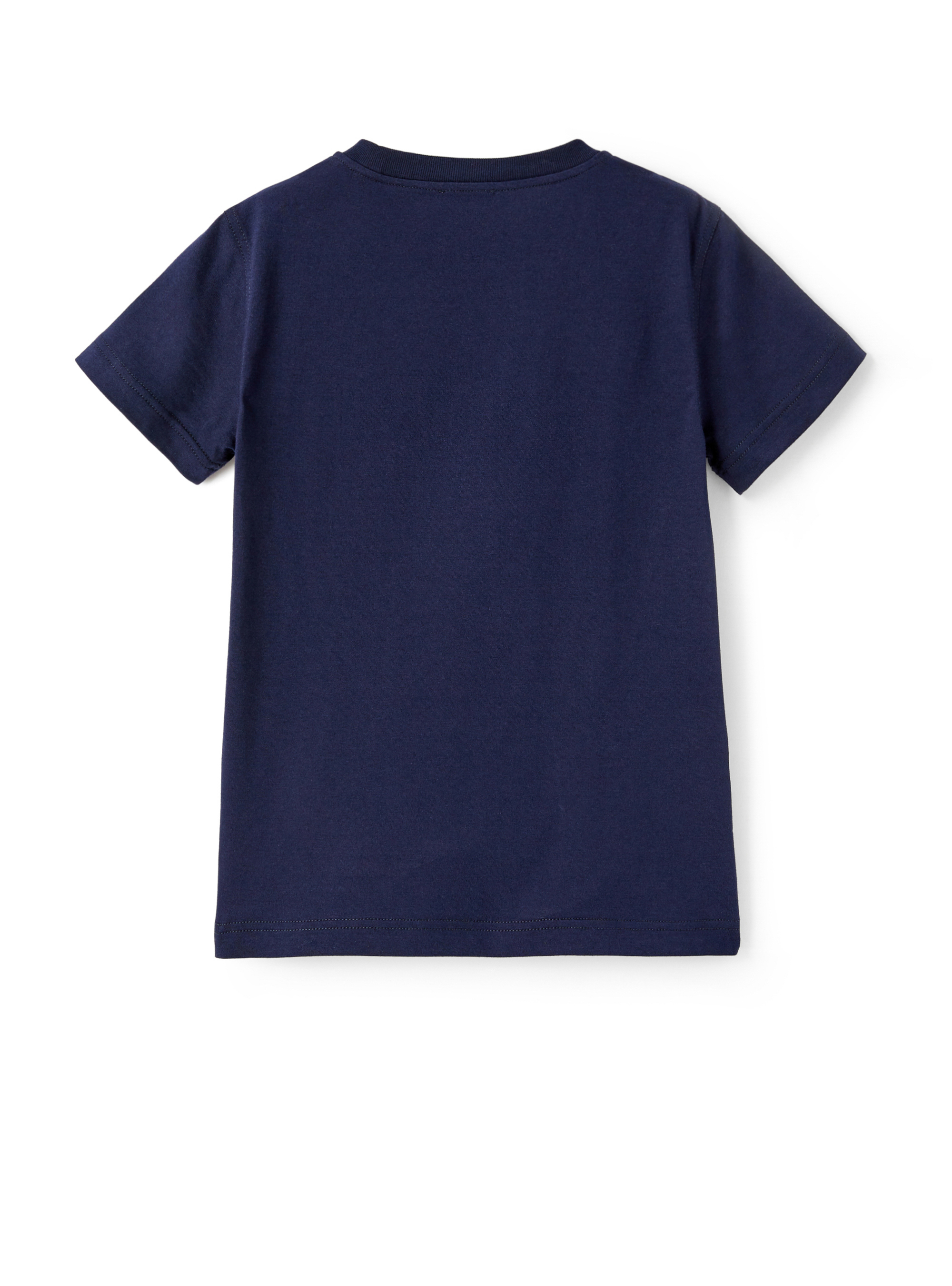 T-shirt blu con stampa cestista - Blu | Il Gufo