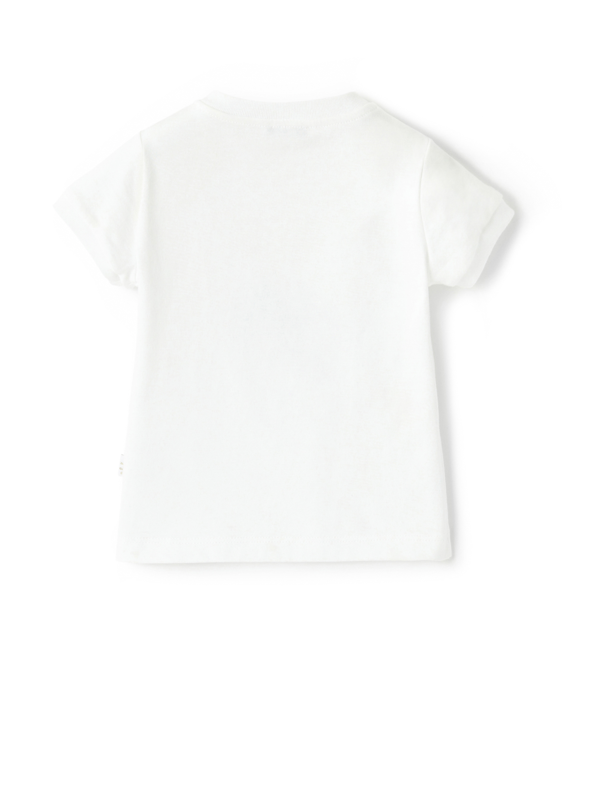 T-shirt con cagnolino e applicazione - Bianco | Il Gufo