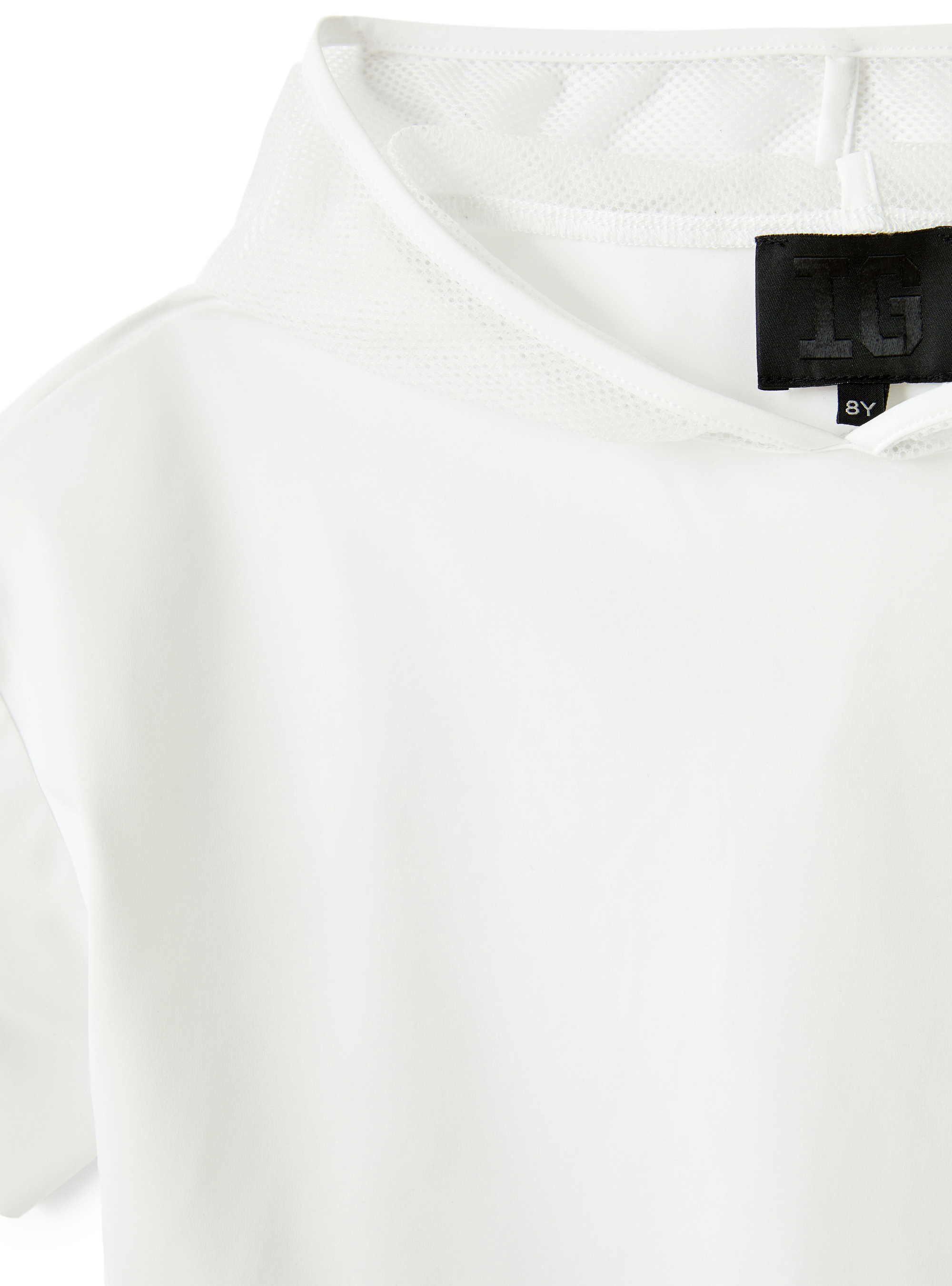 White t-shirt with hood - White | Il Gufo