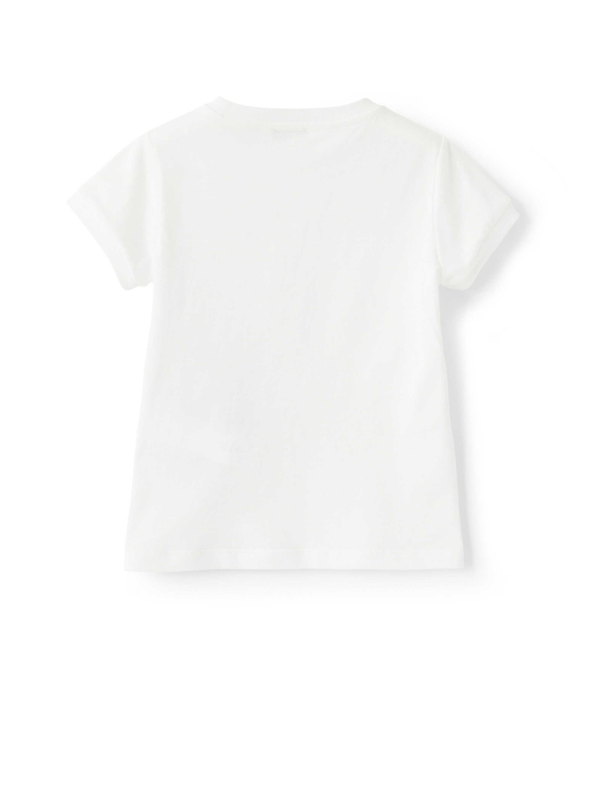 White T-shirt with applied tulip - White | Il Gufo