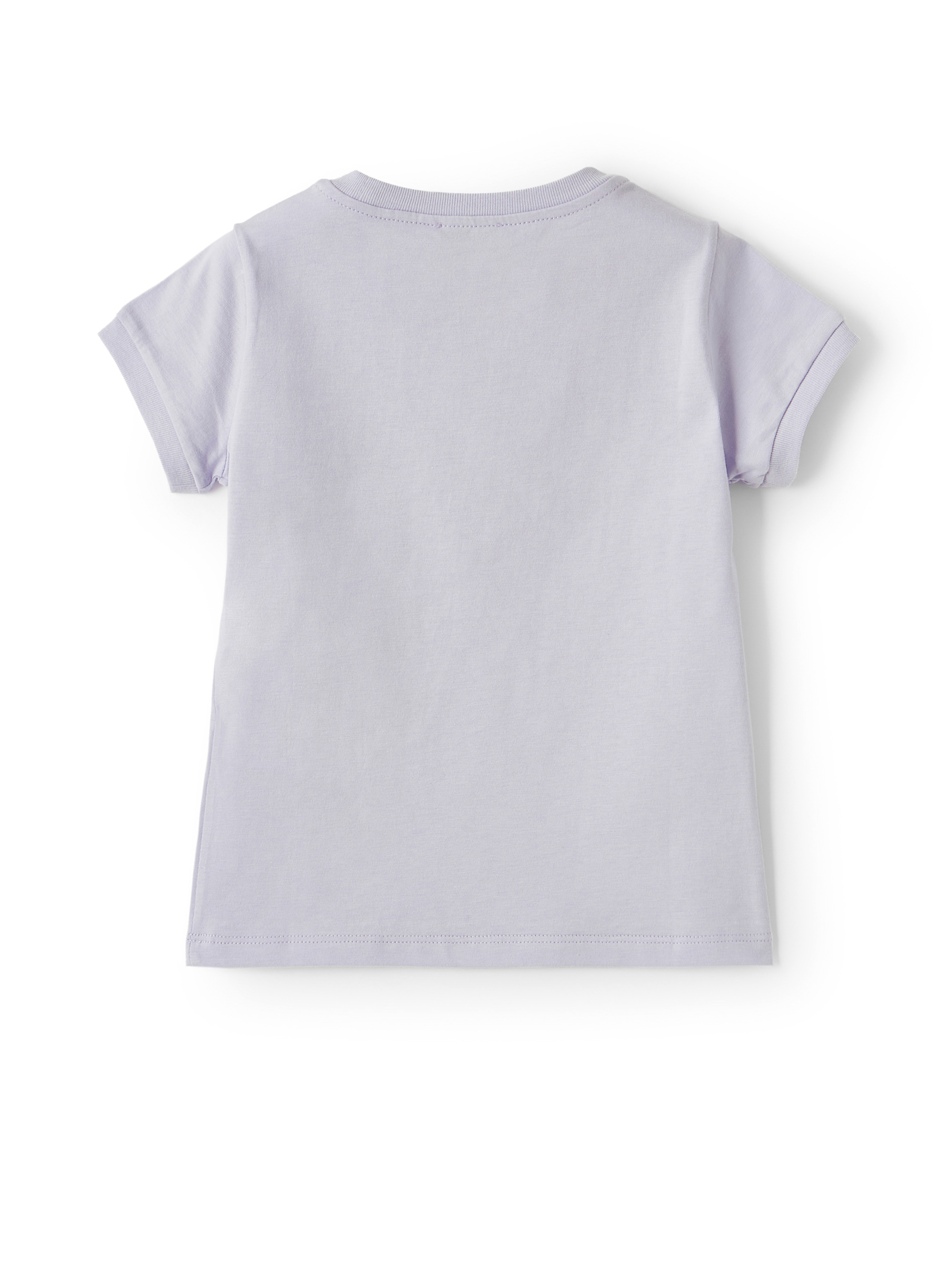 Lillafarbenes T-Shirt mit applizierter Tulpe - Lila | Il Gufo