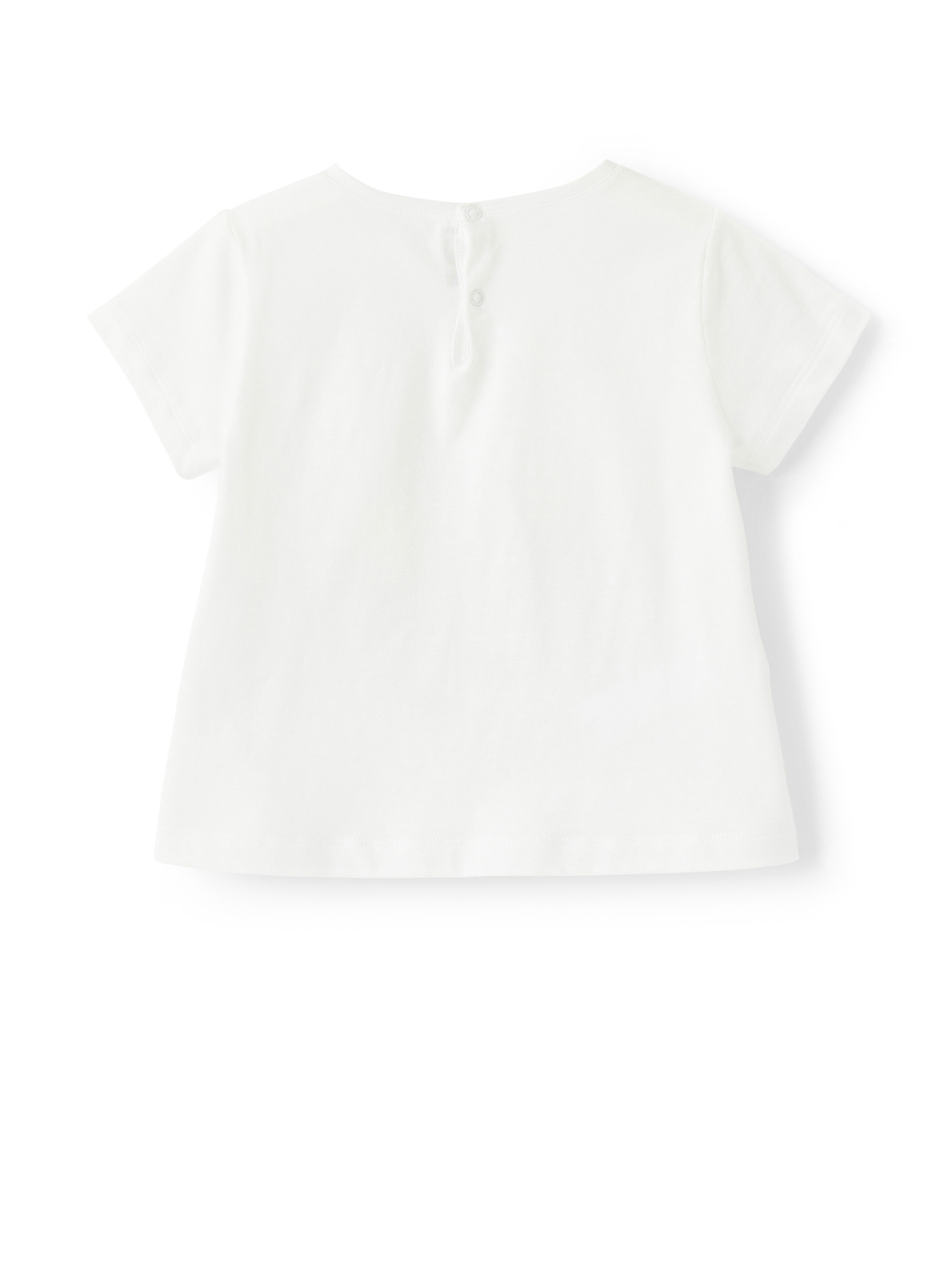 Weißes T-Shirt mit aufgedruckter Gans - Weiss | Il Gufo