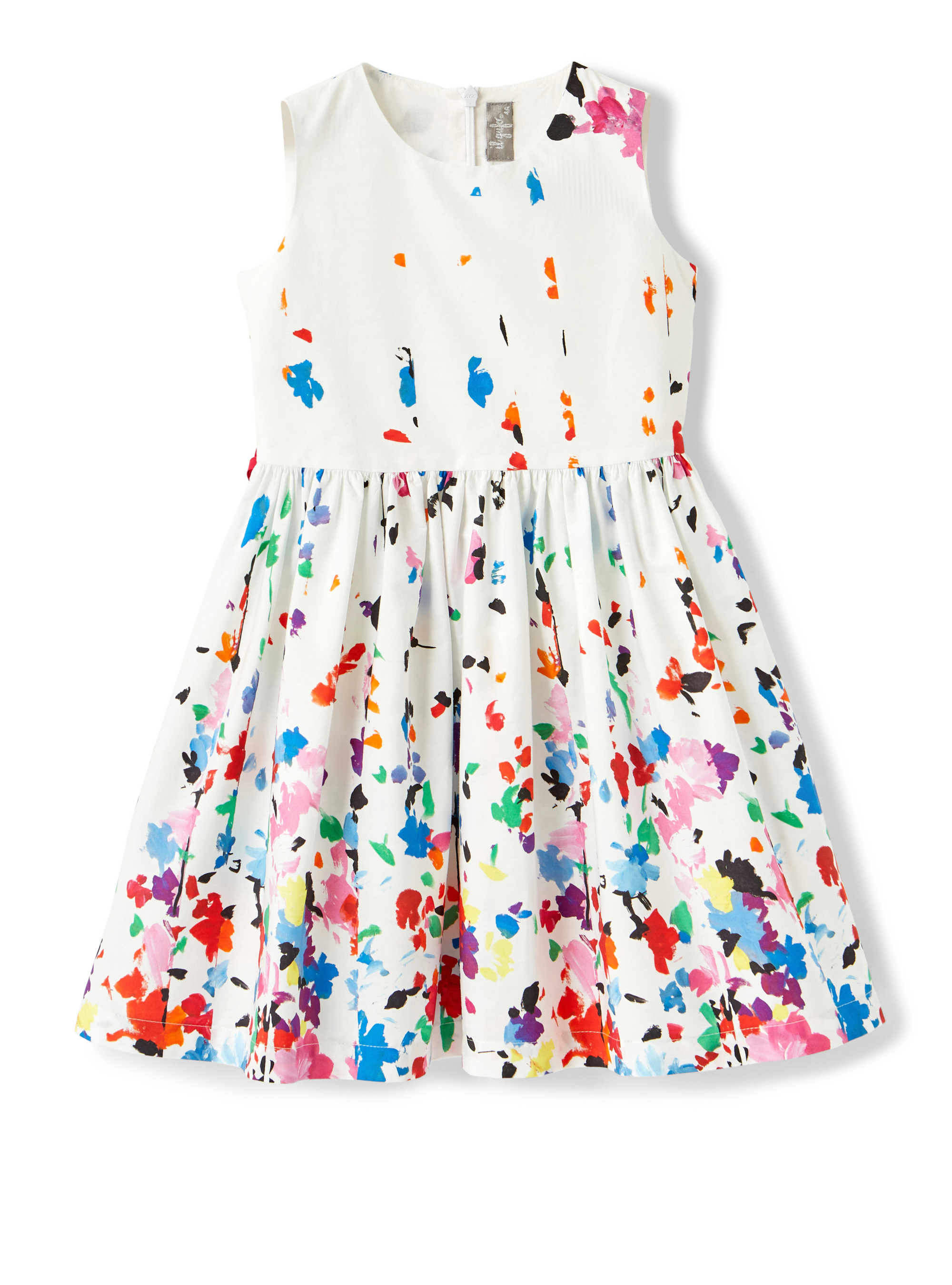 Dress with exclusive floral print - Multicolor | Il Gufo