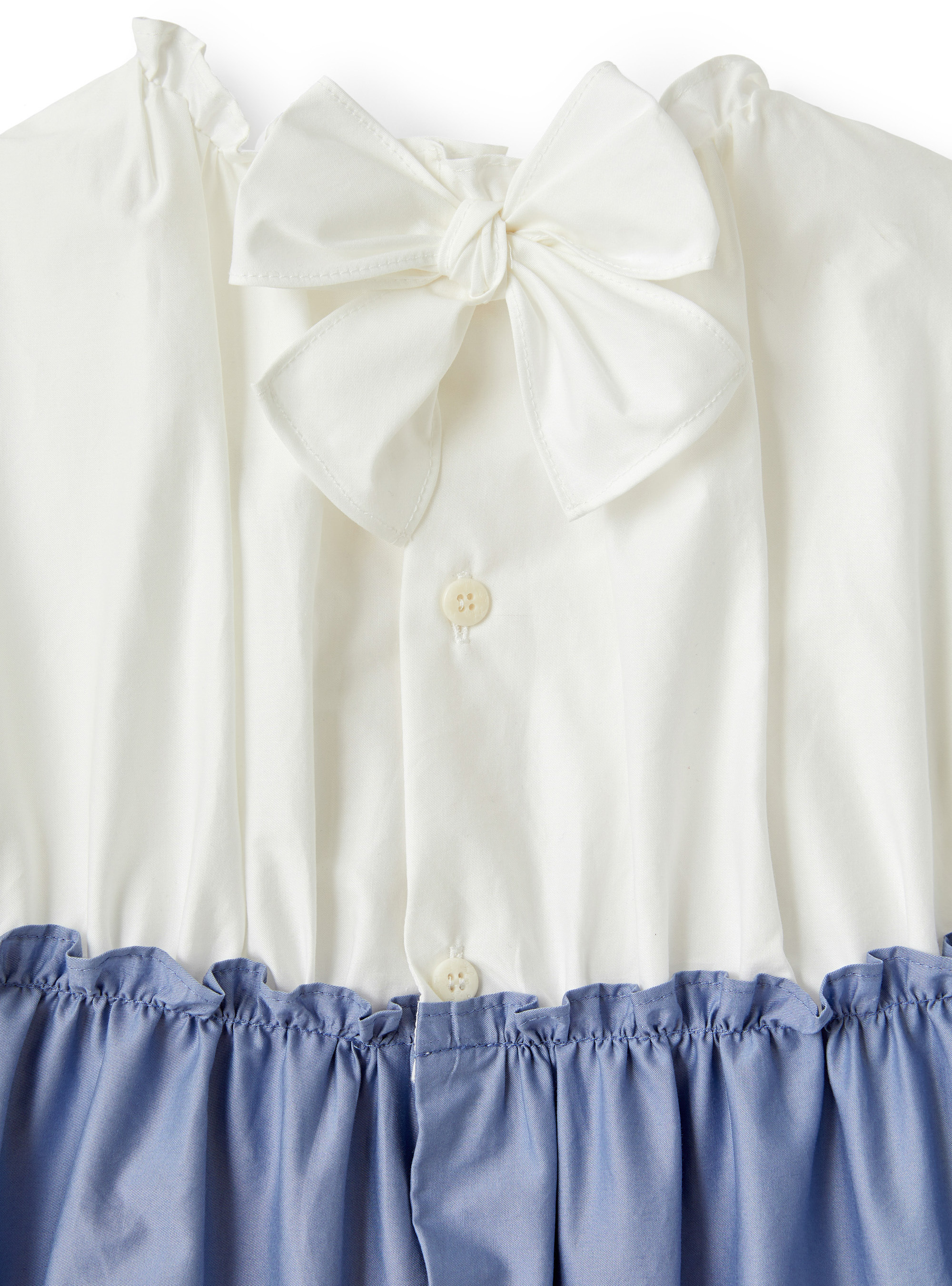Multicolor flounced dress - White | Il Gufo