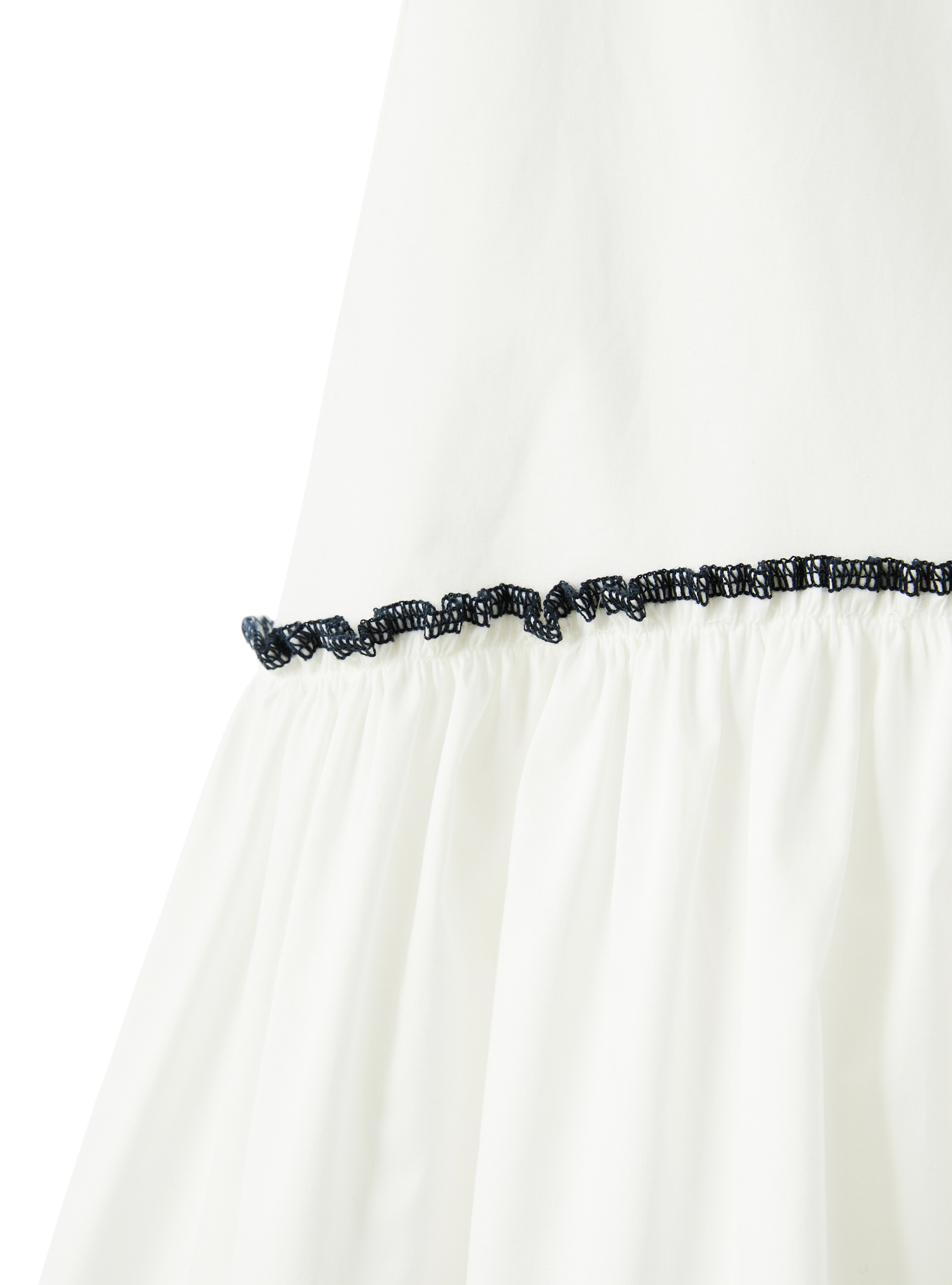 Ärmelloses Kleid aus Stretch-Popeline - Weiss | Il Gufo