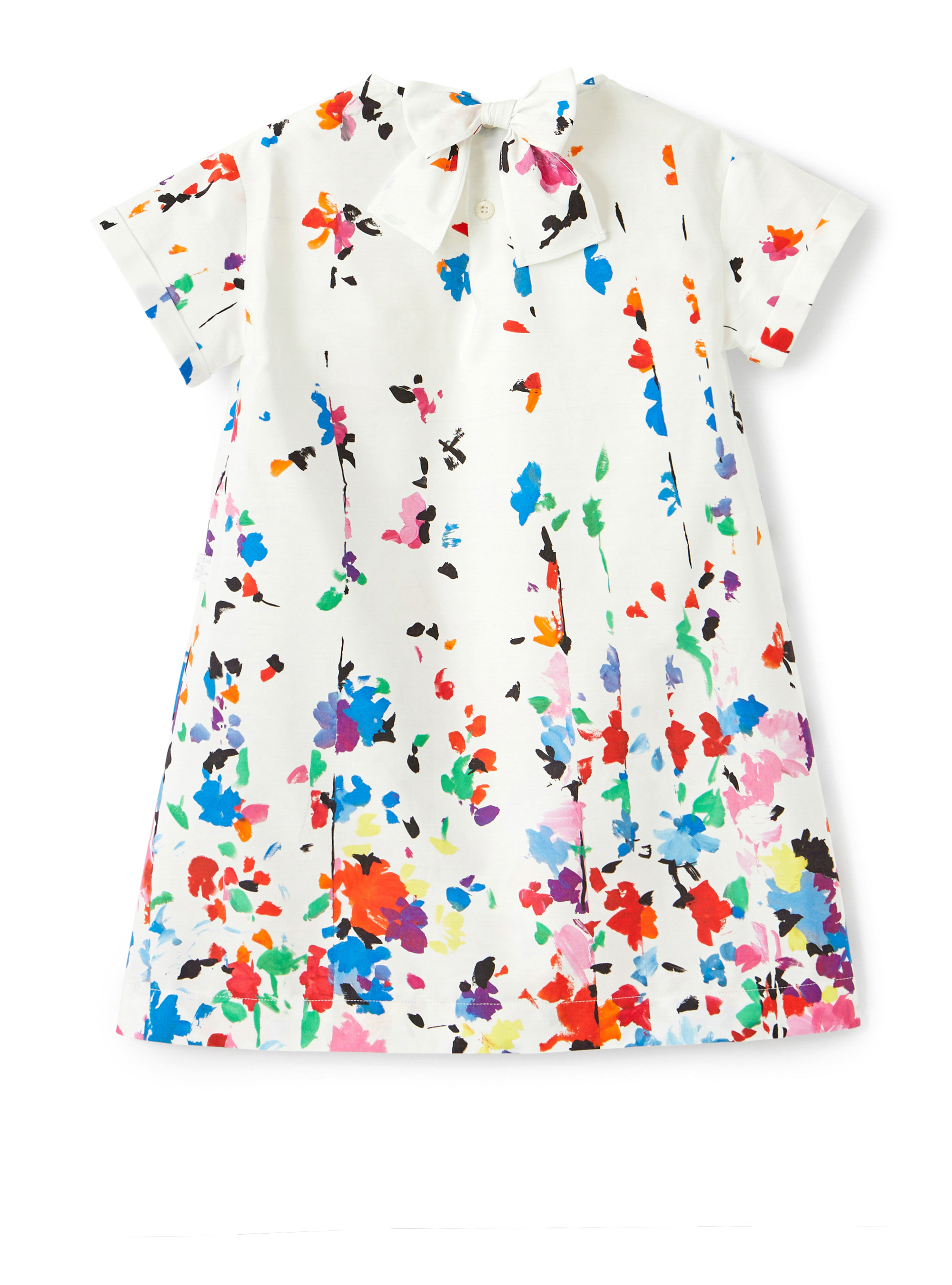 Kleid mit abstraktem Blumenaufdruck - Multicolor | Il Gufo