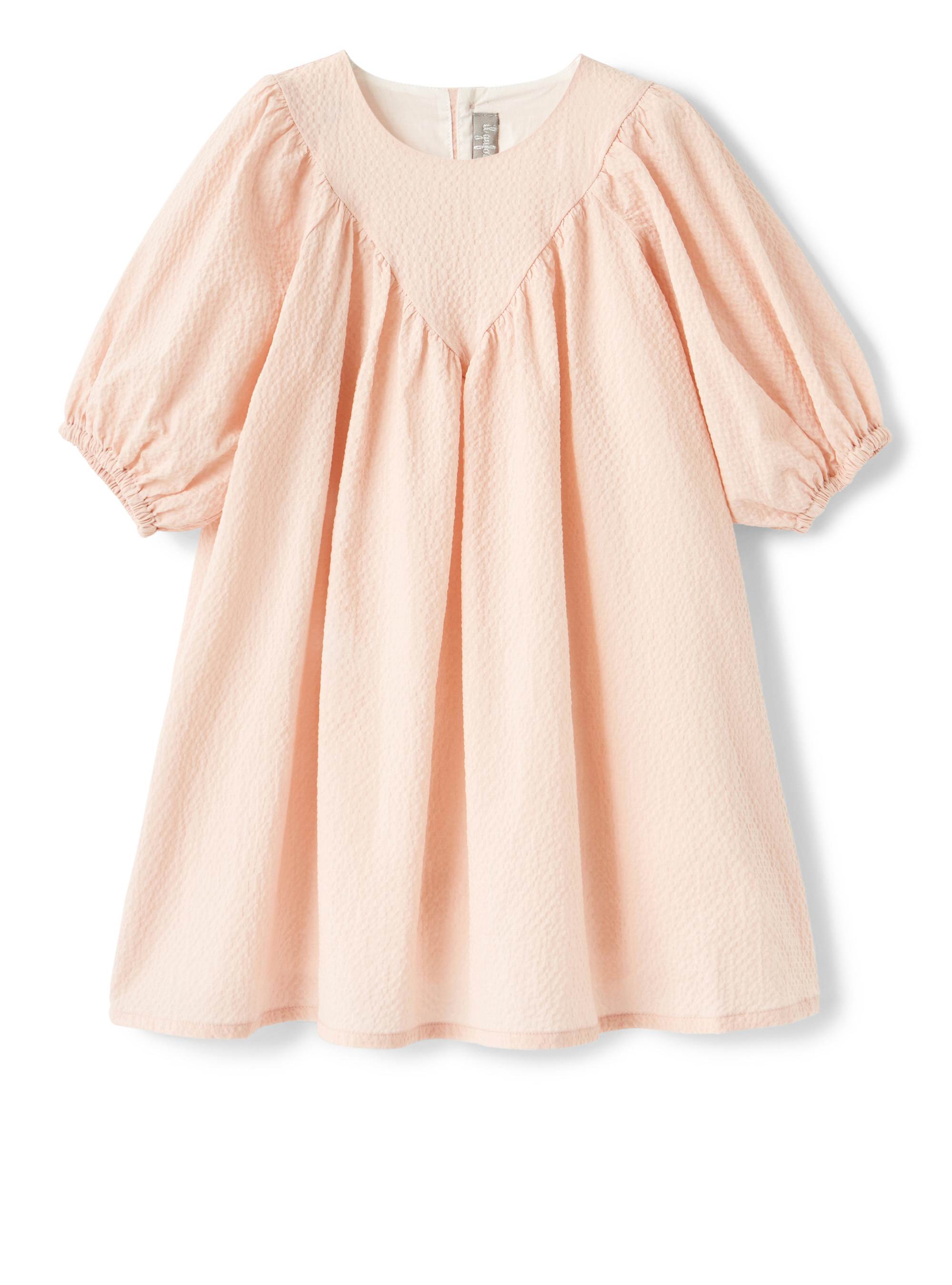 Pink dress with balloon sleeves - Dresses - Il Gufo