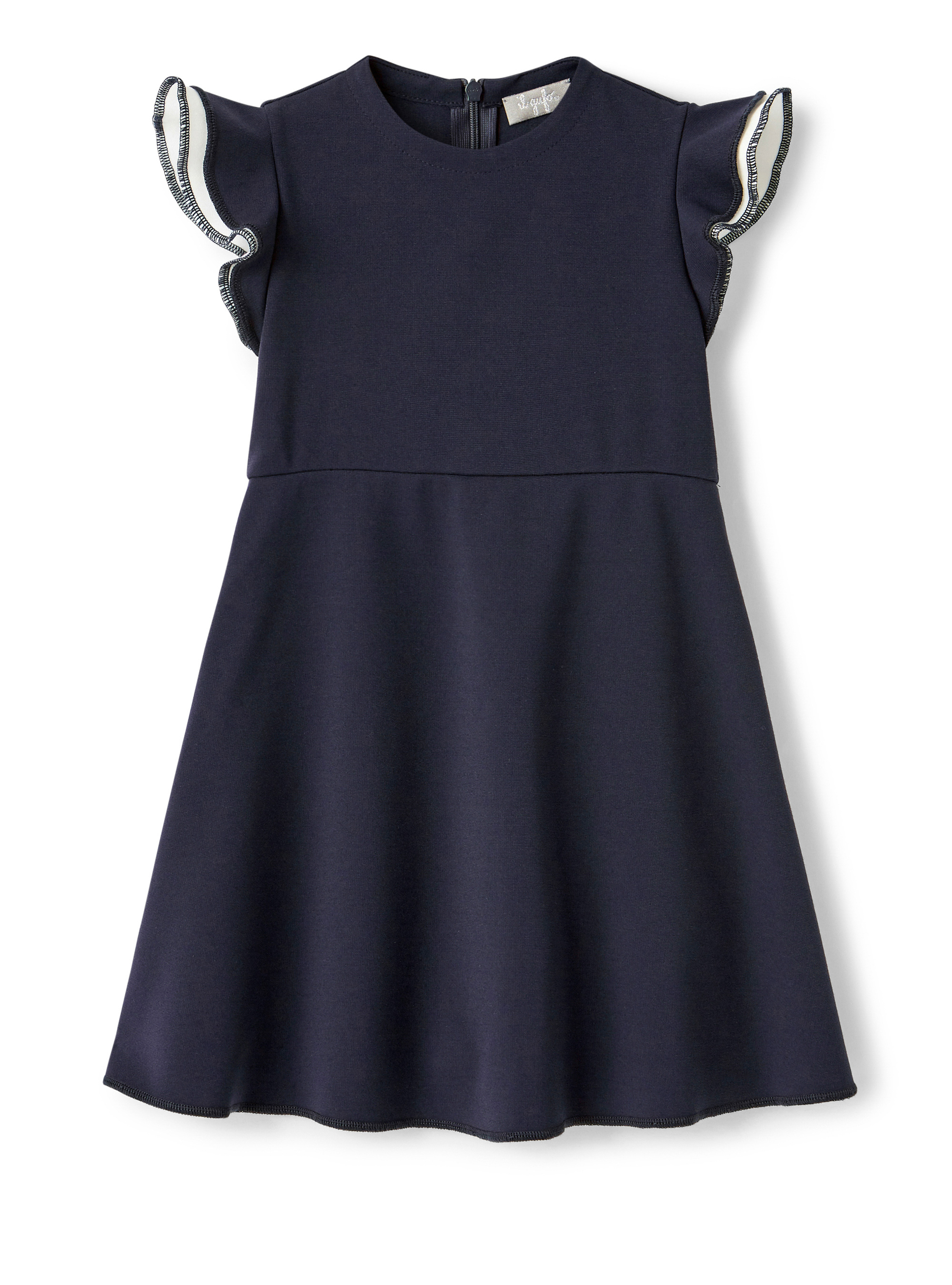 Blaues ärmelloses Kleid mit Rüschen - Blau | Il Gufo