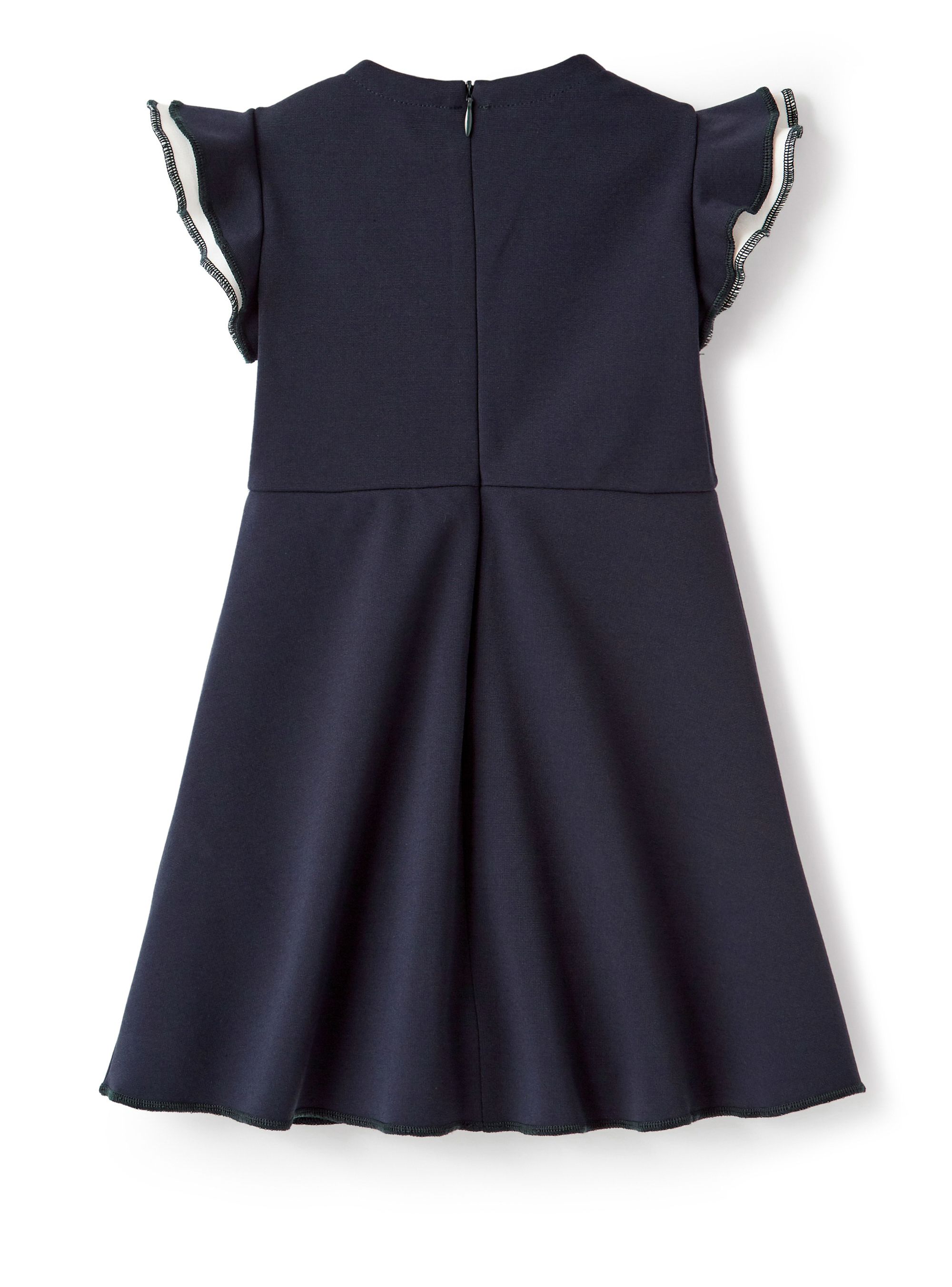 Blue sleeveless dress with ruffles - Blue | Il Gufo