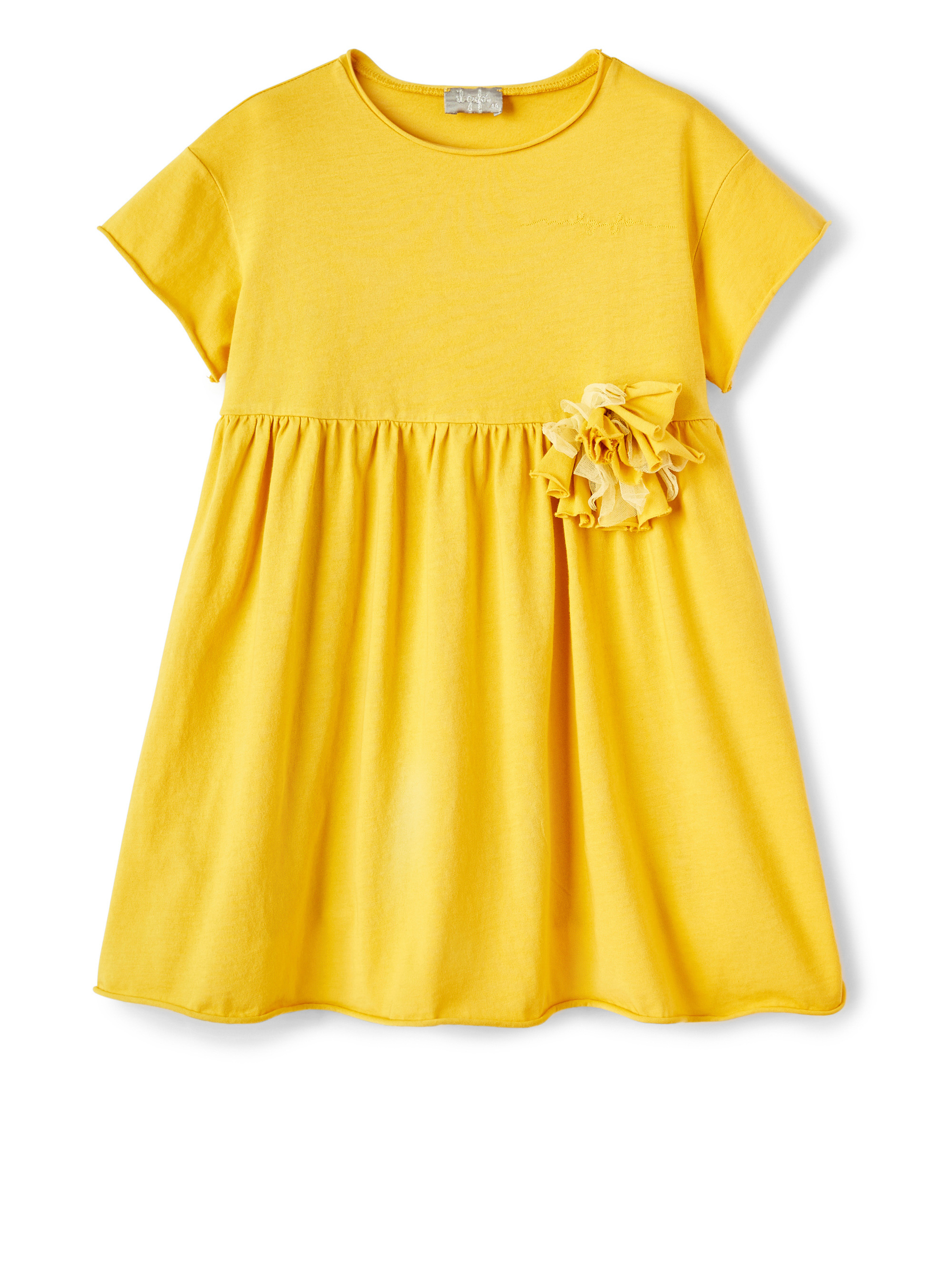 Yellow organic cotton dress - Yellow | Il Gufo