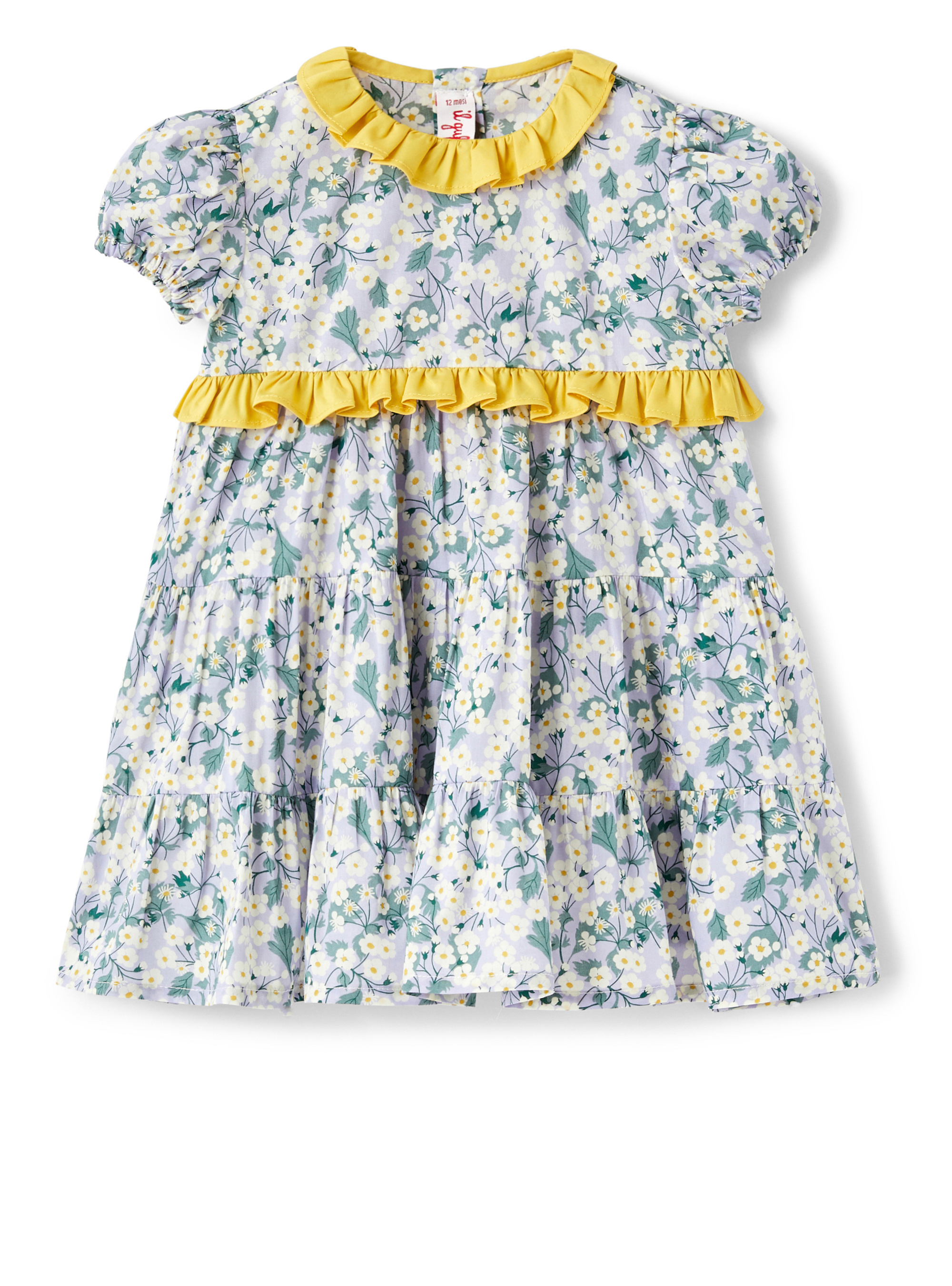 Robe bébé fille en Liberty Fabrics - Lilas | Il Gufo