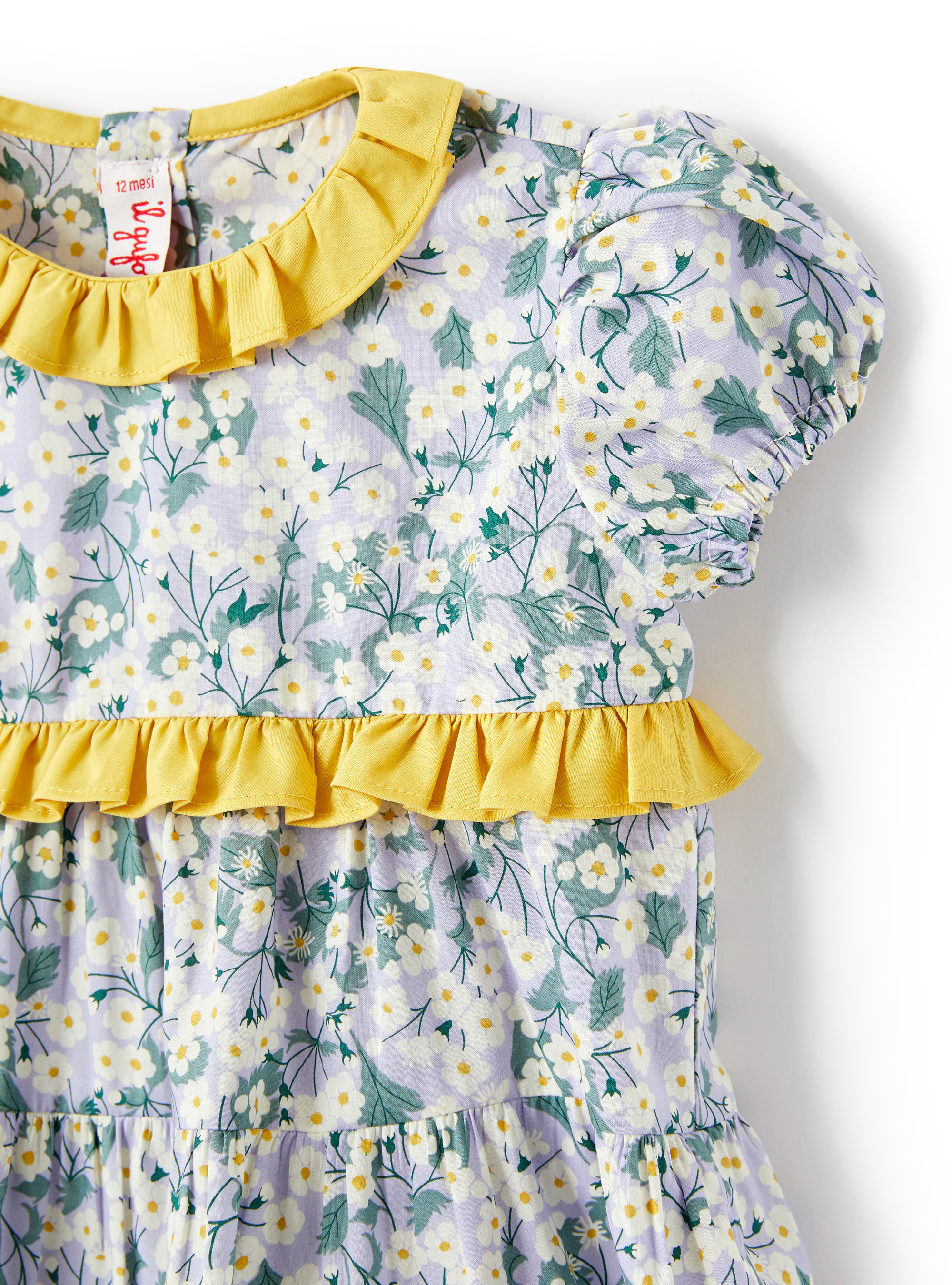 Babykleid aus Liberty-Stoffen - Lila | Il Gufo