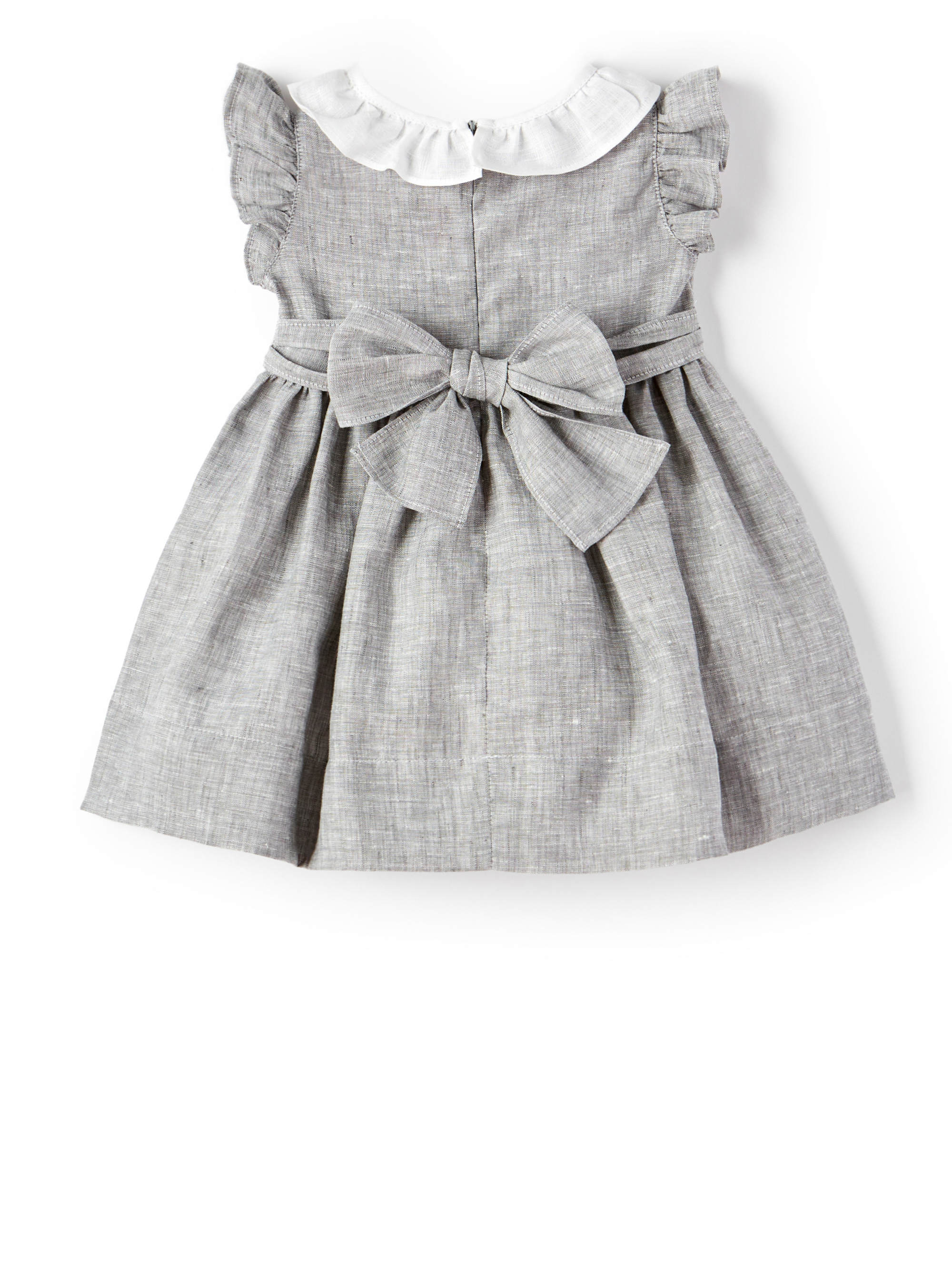 Melange grey linen dress - Grey | Il Gufo