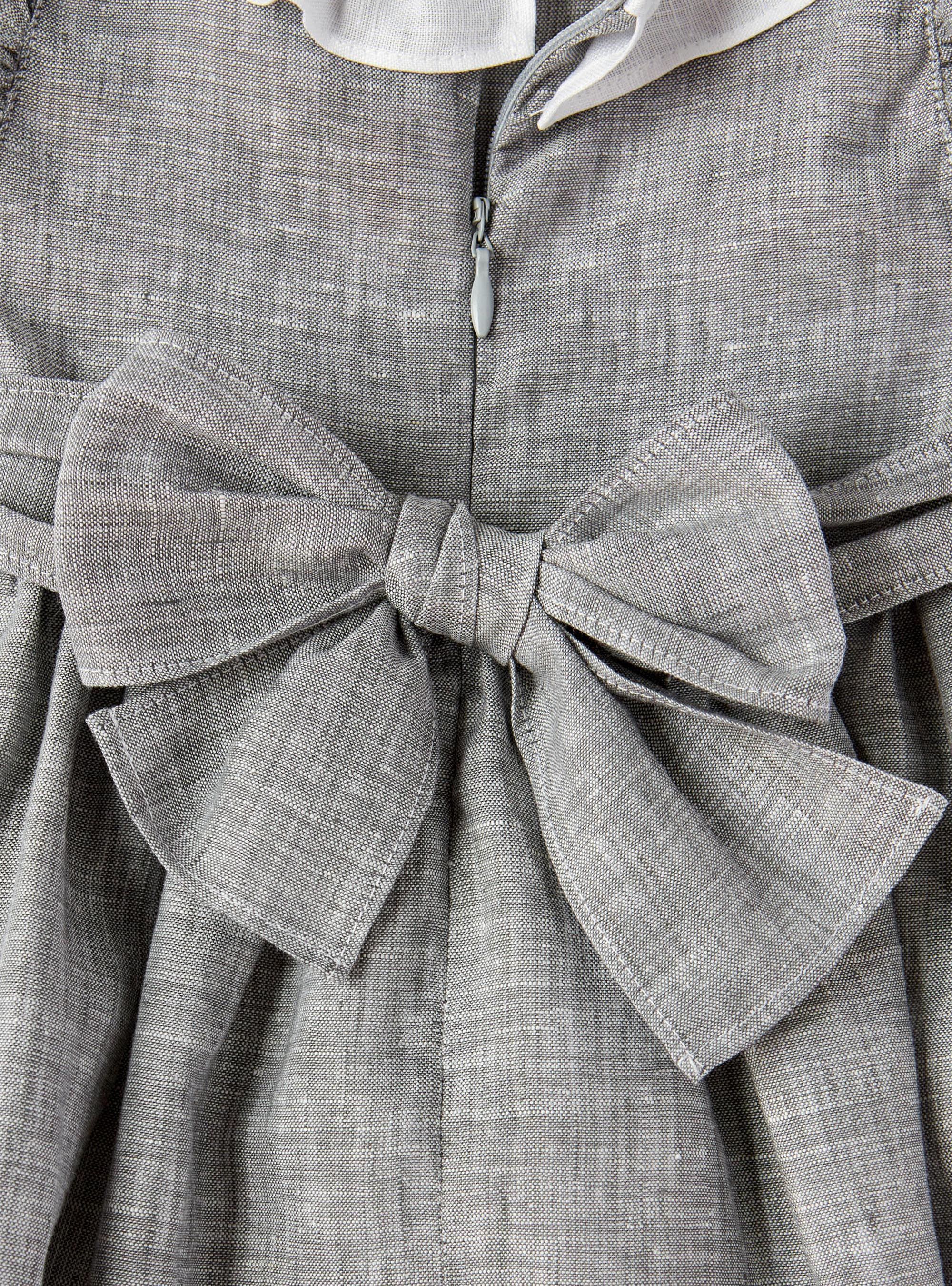 Melange grey linen dress - Grey | Il Gufo