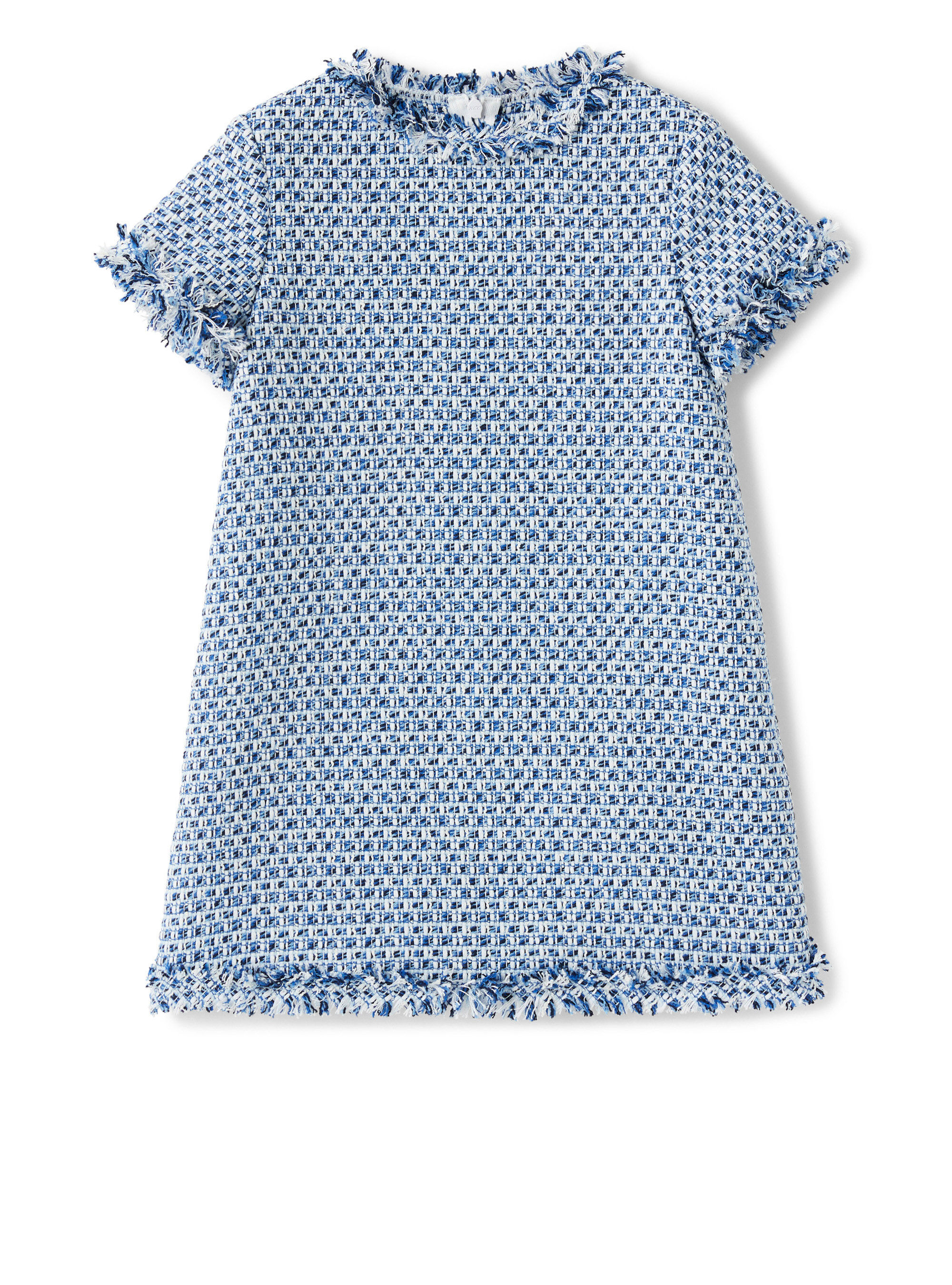 Blue Cotton mat dress - Blue | Il Gufo
