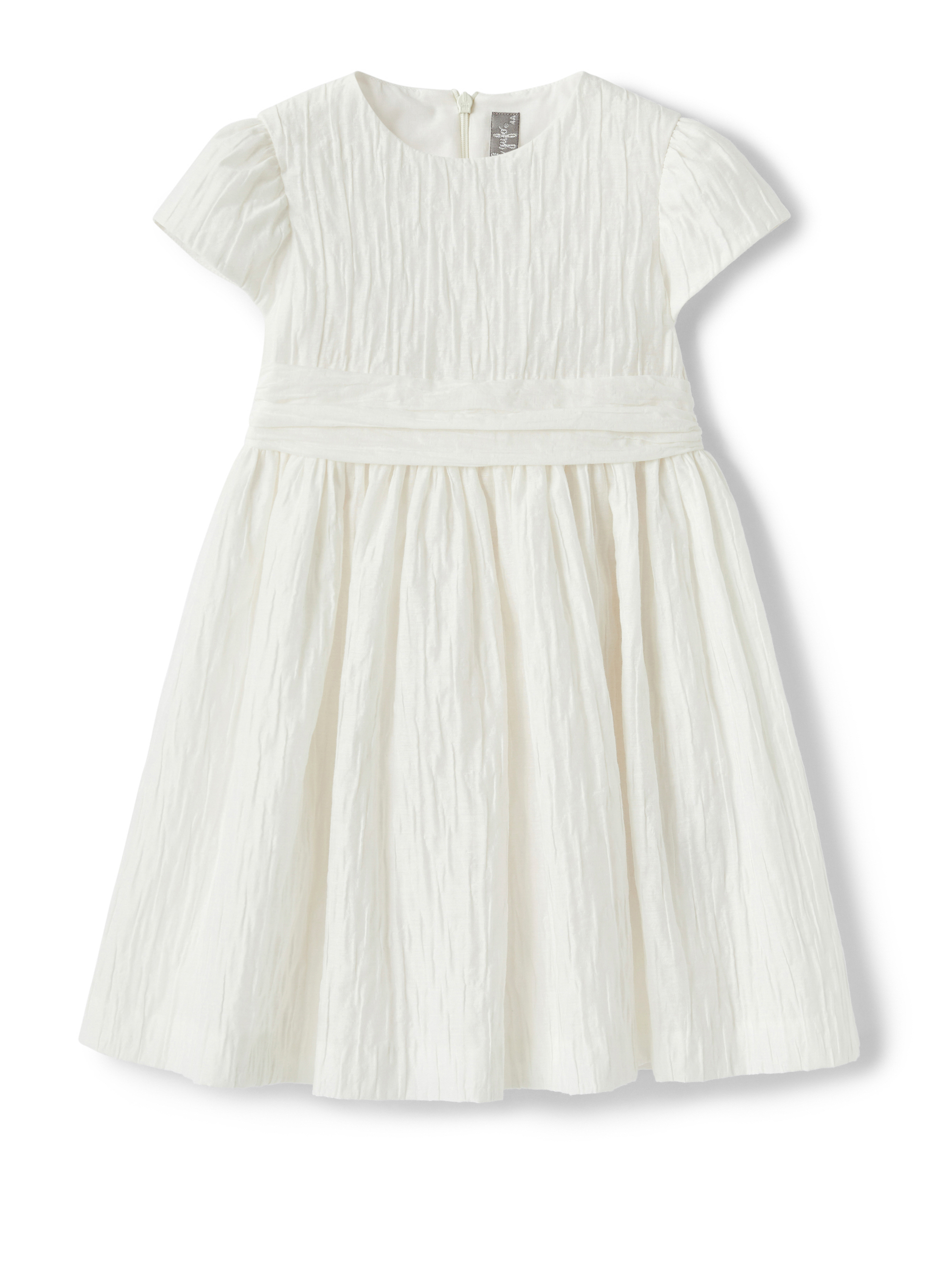 Weißes Baumwoll-Froissé-Kleid - Kleider - Il Gufo