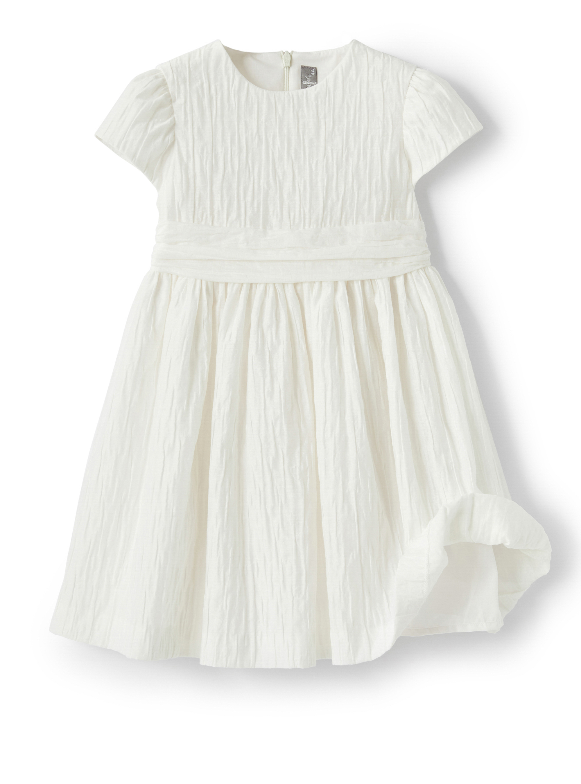 Weißes Baumwoll-Froissé-Kleid - Weiss | Il Gufo