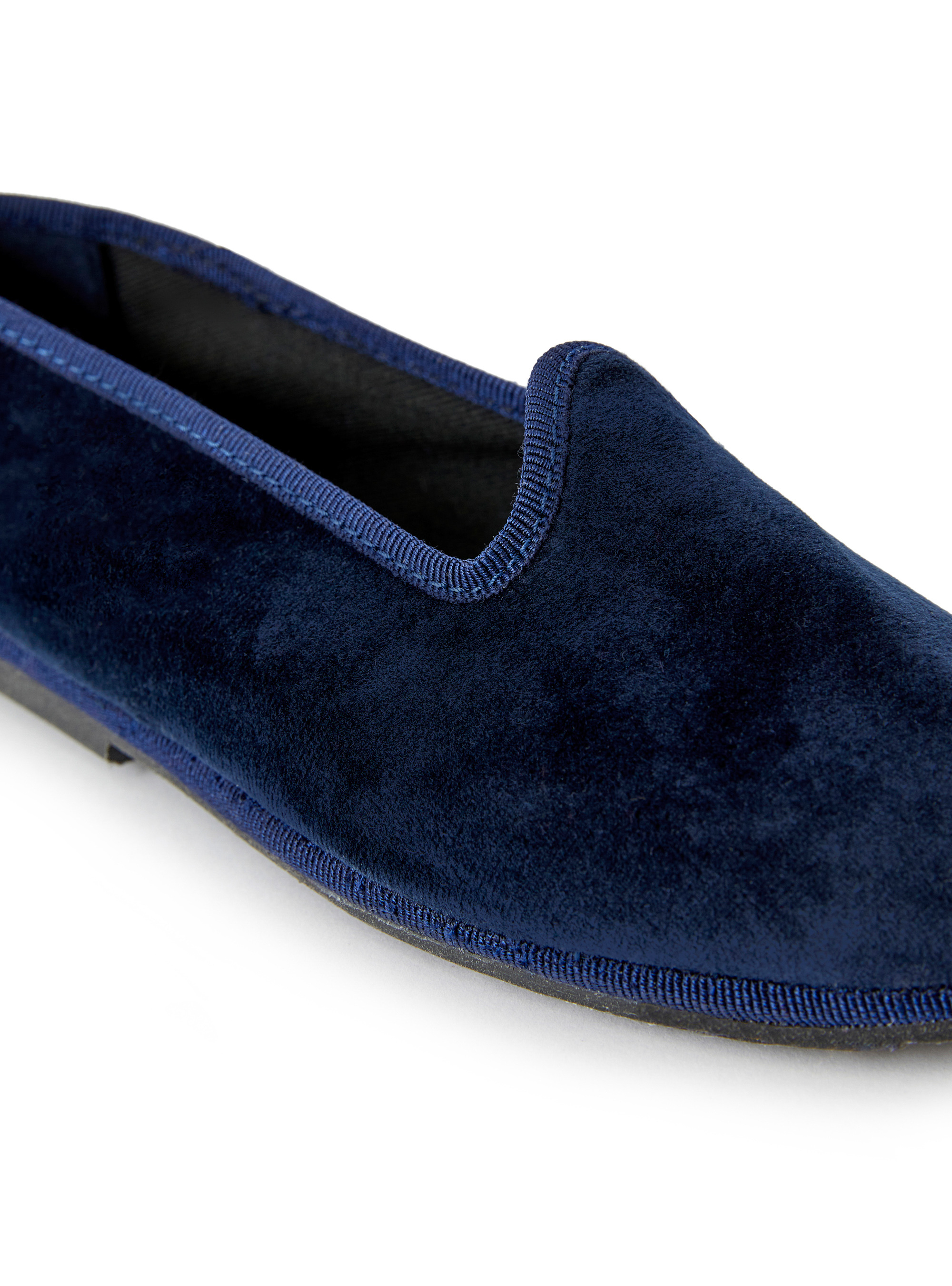 Blue velvet slippers - Blue | Il Gufo