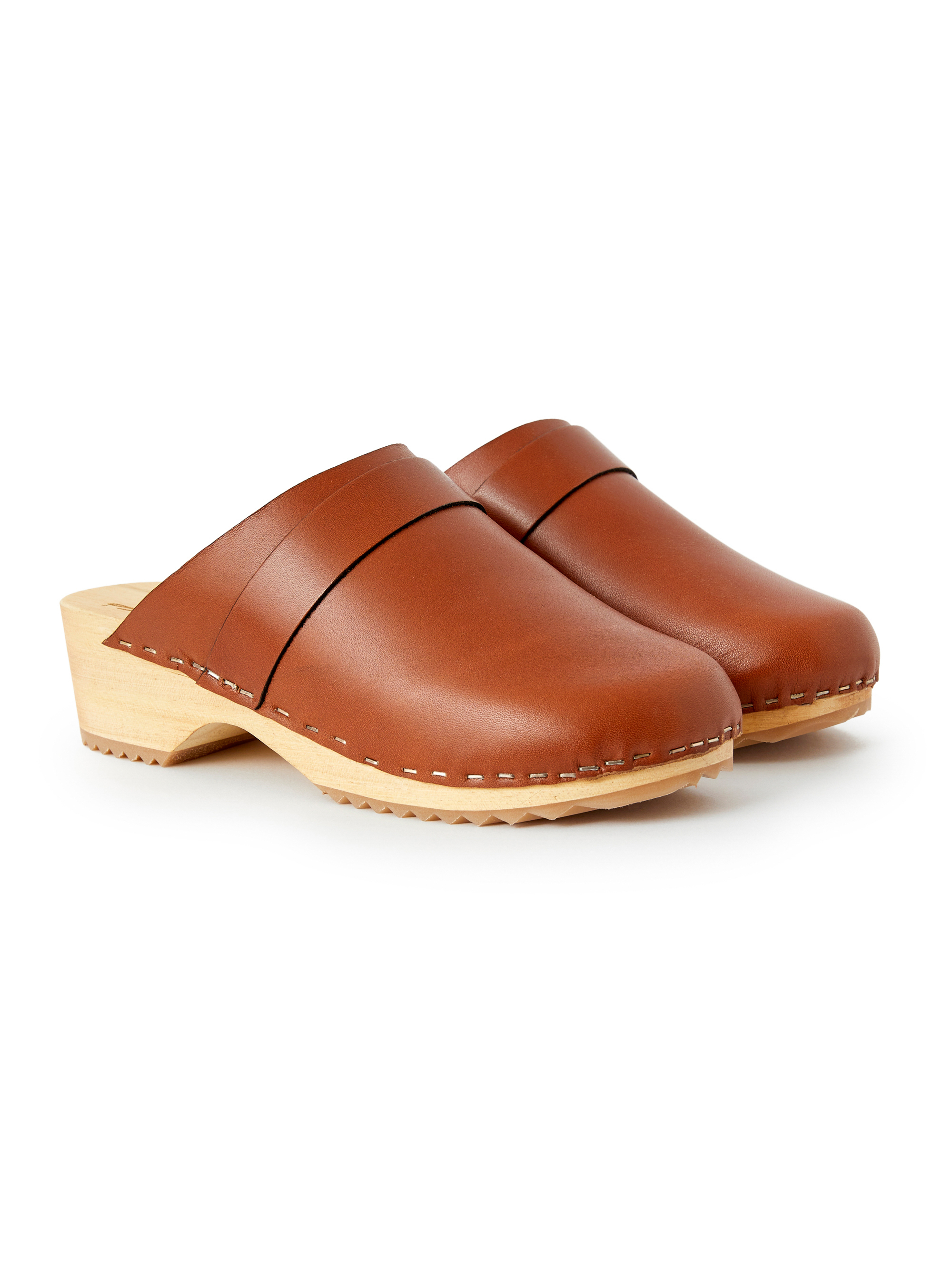 Sabots en cuir marrons - Chaussures - Il Gufo