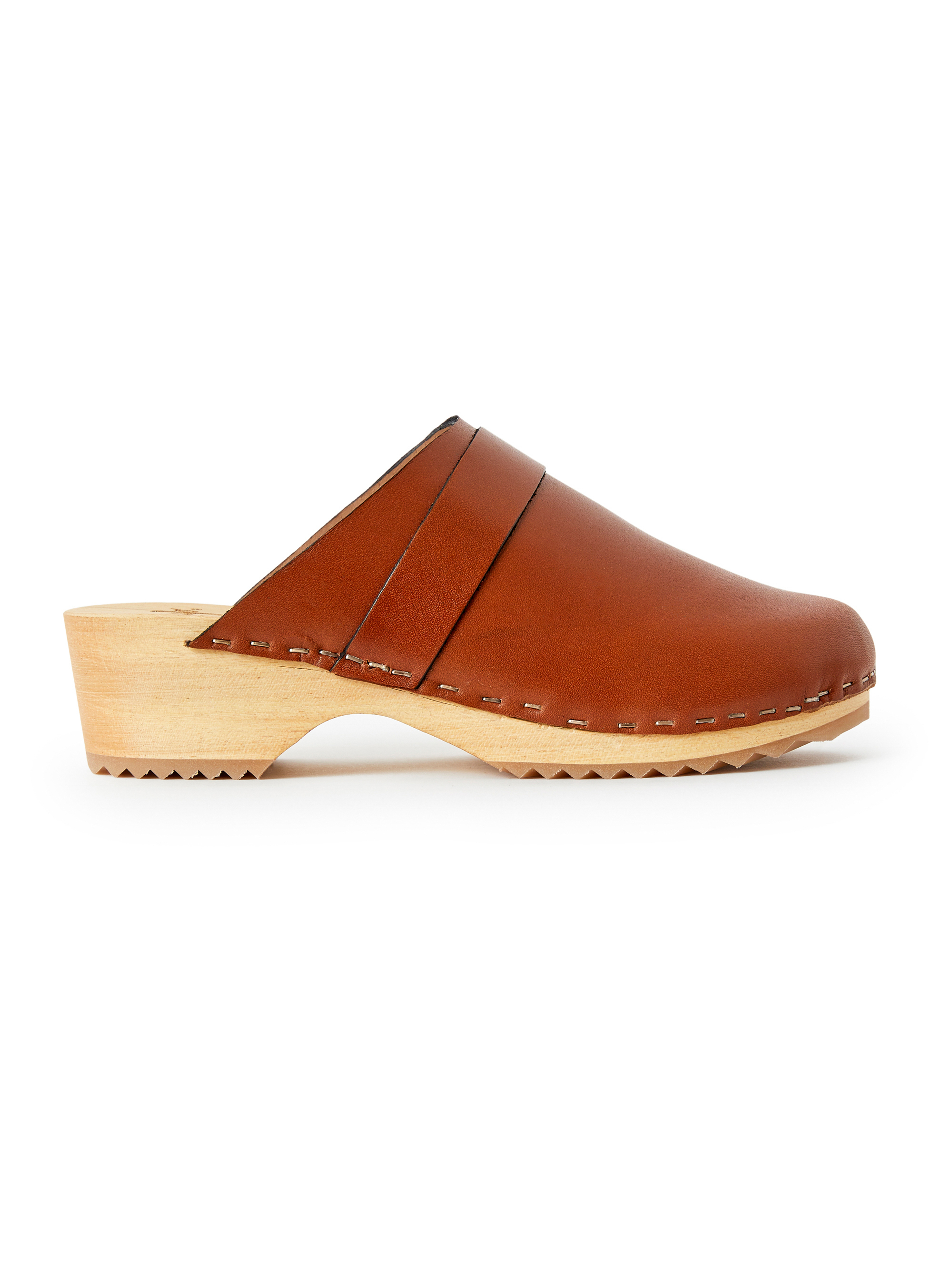 Brown leather clogs - Brown | Il Gufo
