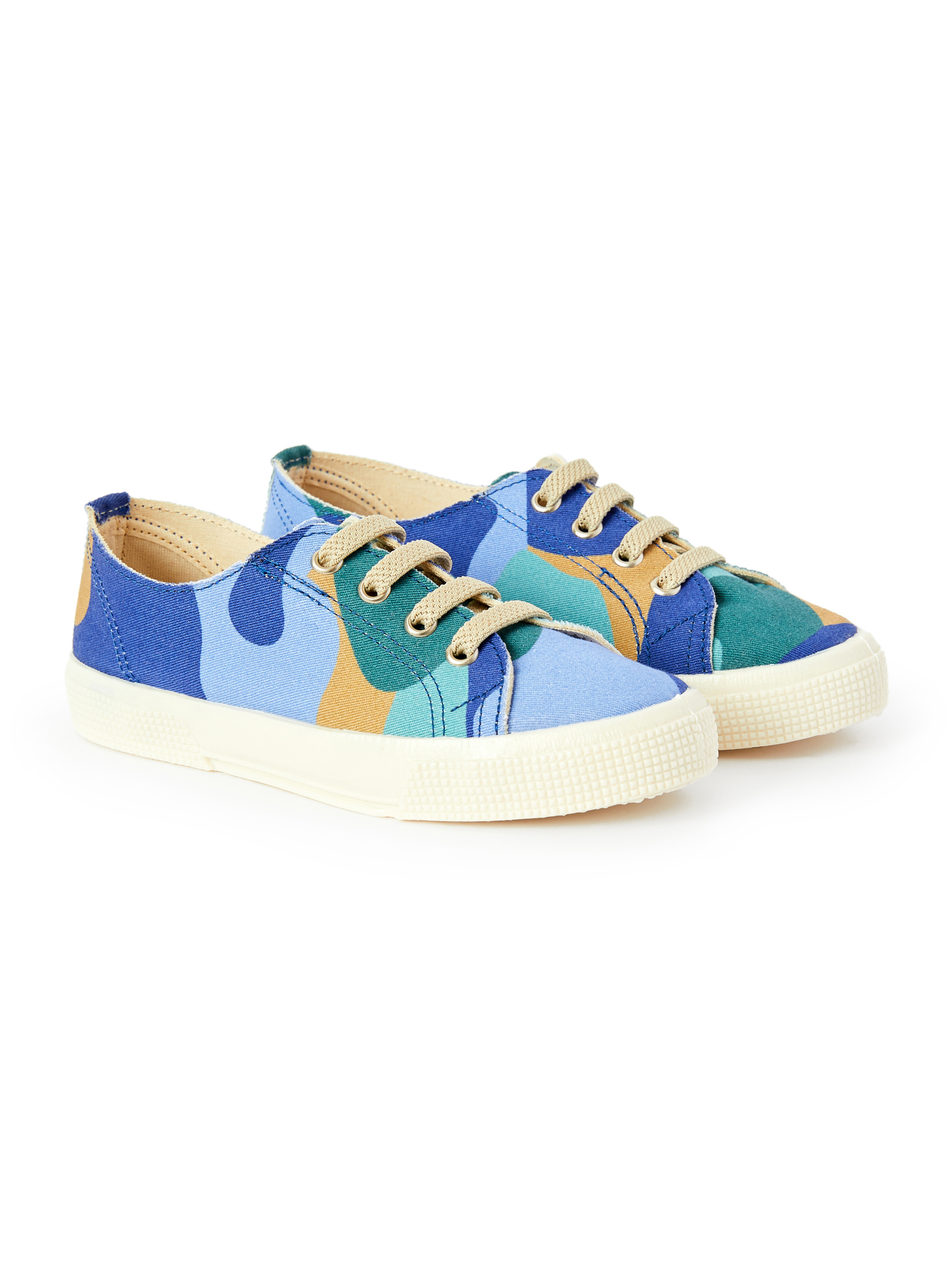 Canvas sneakers with camouflage print - Blue | Il Gufo