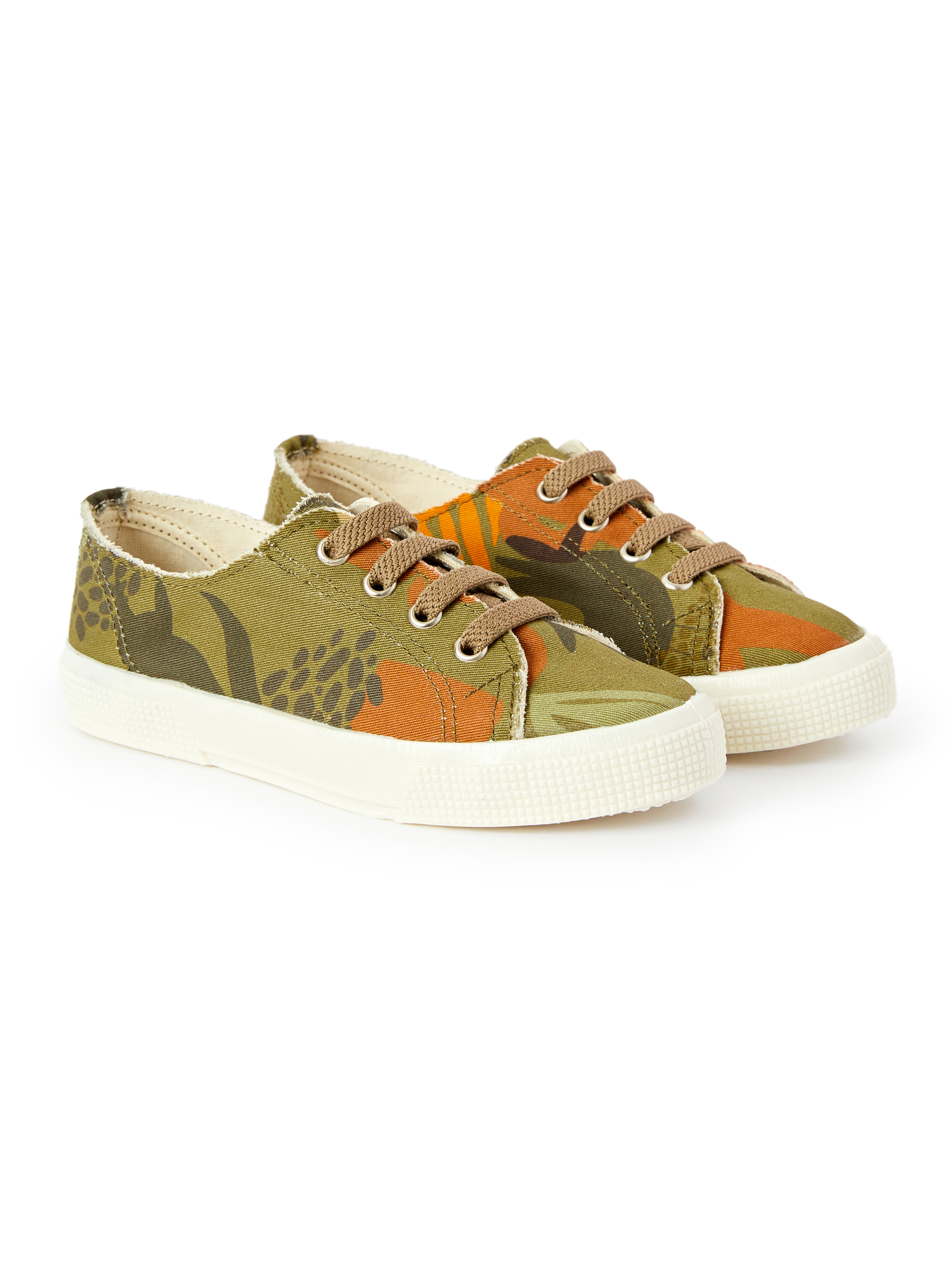 Sneakers en toile avec imprimé camouflage - Chaussures - Il Gufo