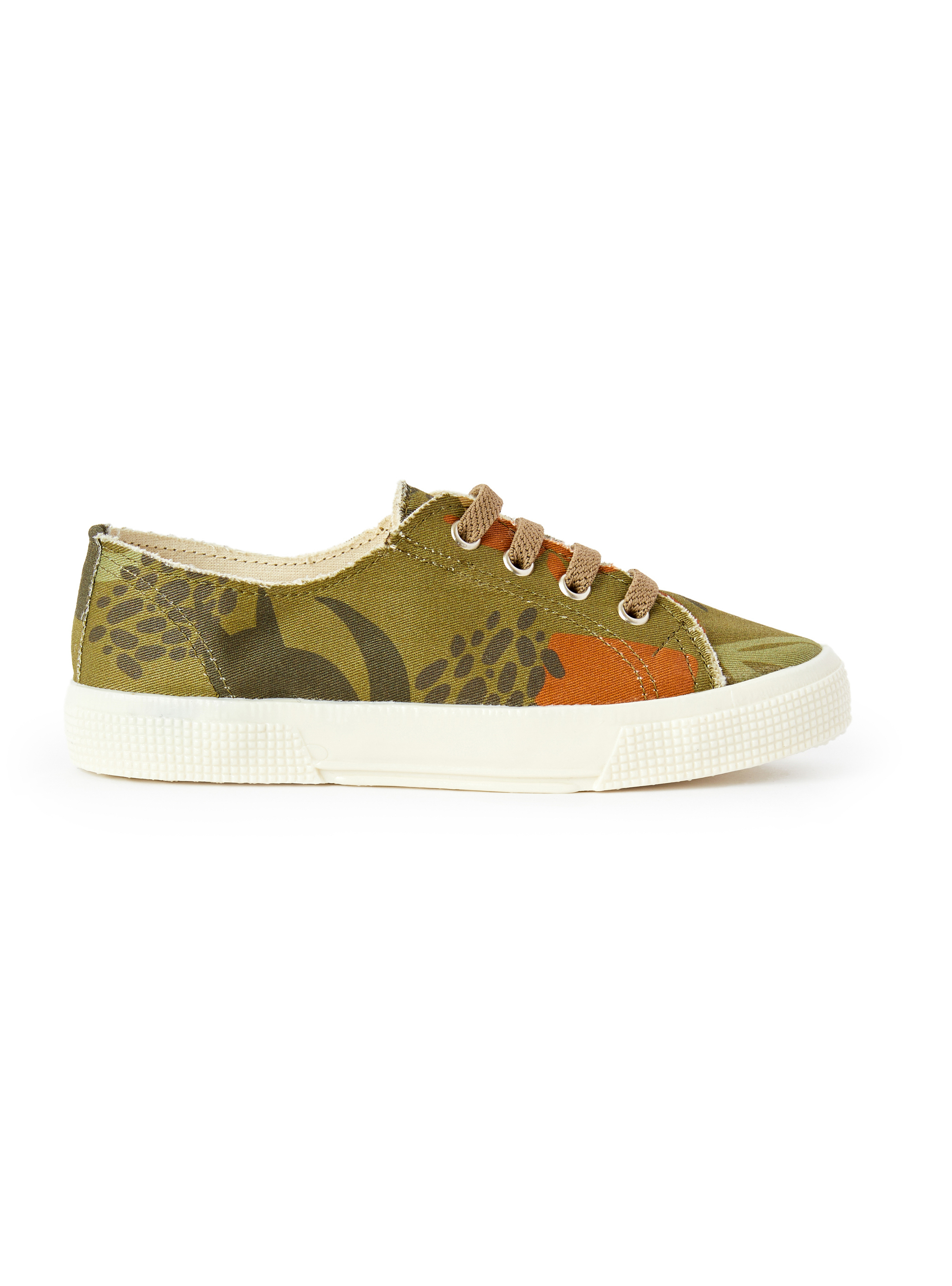 Canvas sneakers with camoufarm print - Green | Il Gufo