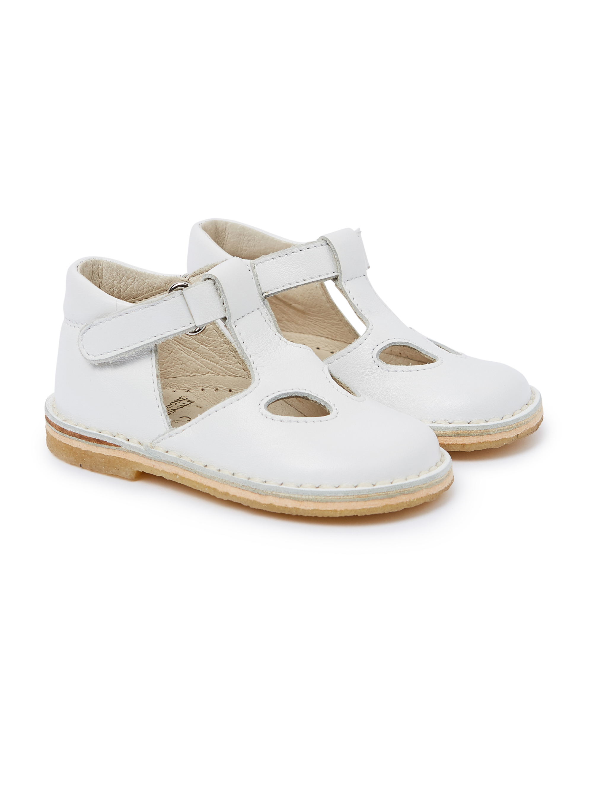 Sandales en cuir blanches avec 2 trous - Chaussures - Il Gufo