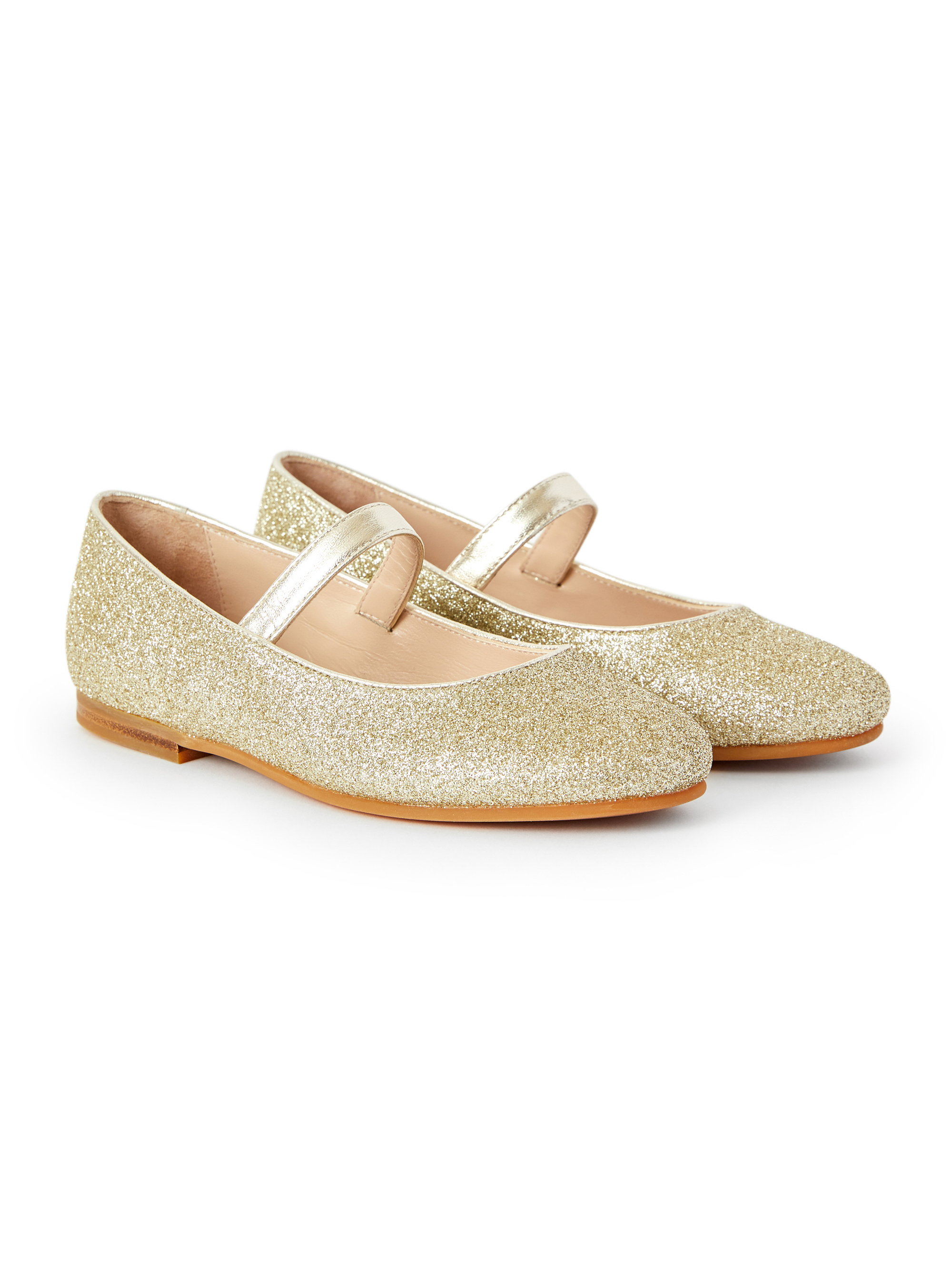 Flat shoes with gold glitter - Shoes - Il Gufo