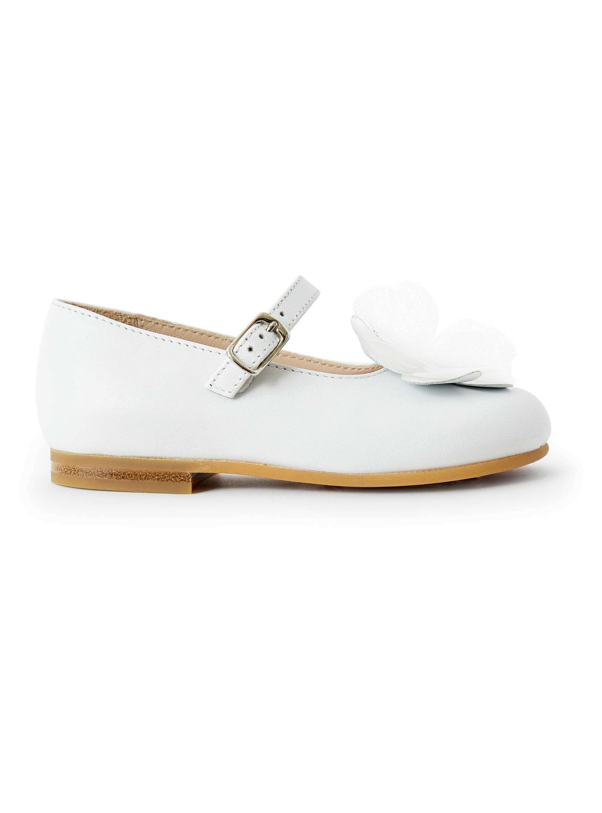White flat shoes with tulle - White | Il Gufo