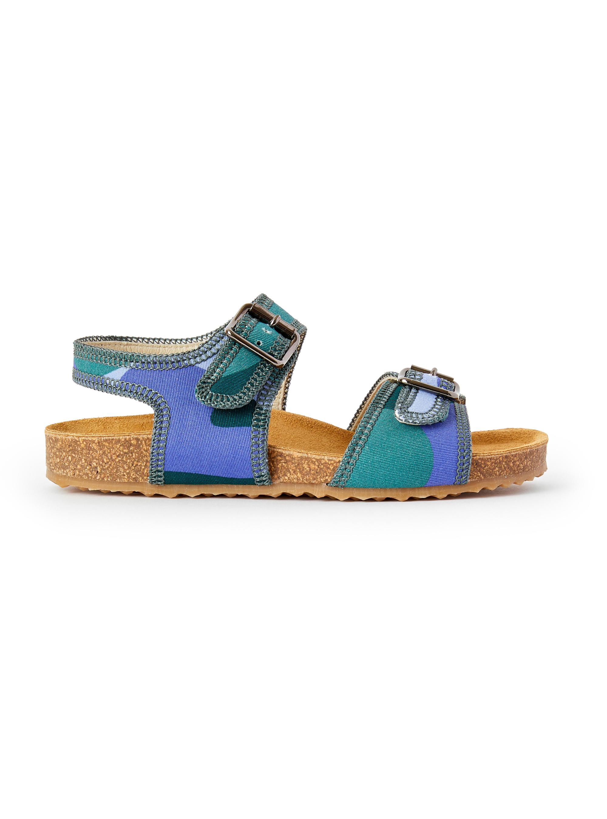 Camouflage sandal with buckles - Blue | Il Gufo