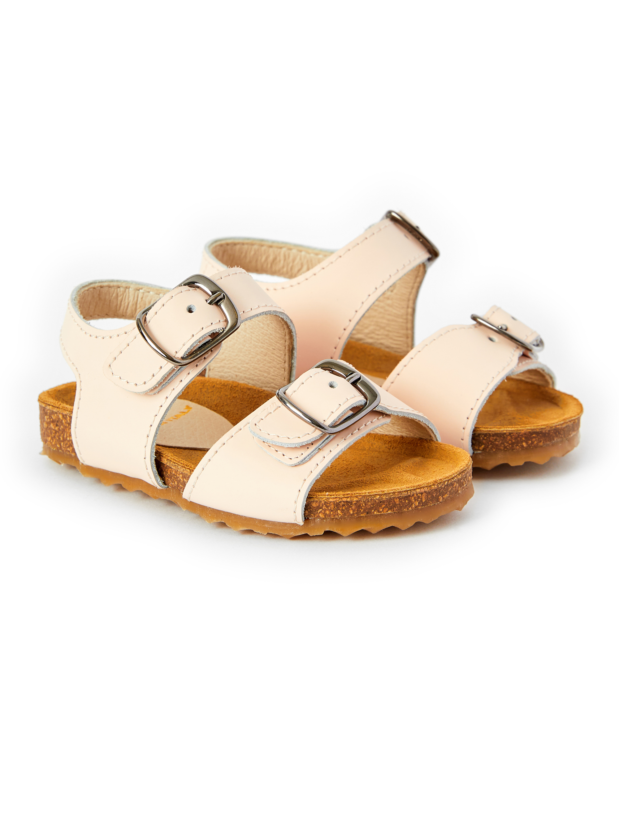 Pink leather sandal with buckles - Shoes - Il Gufo