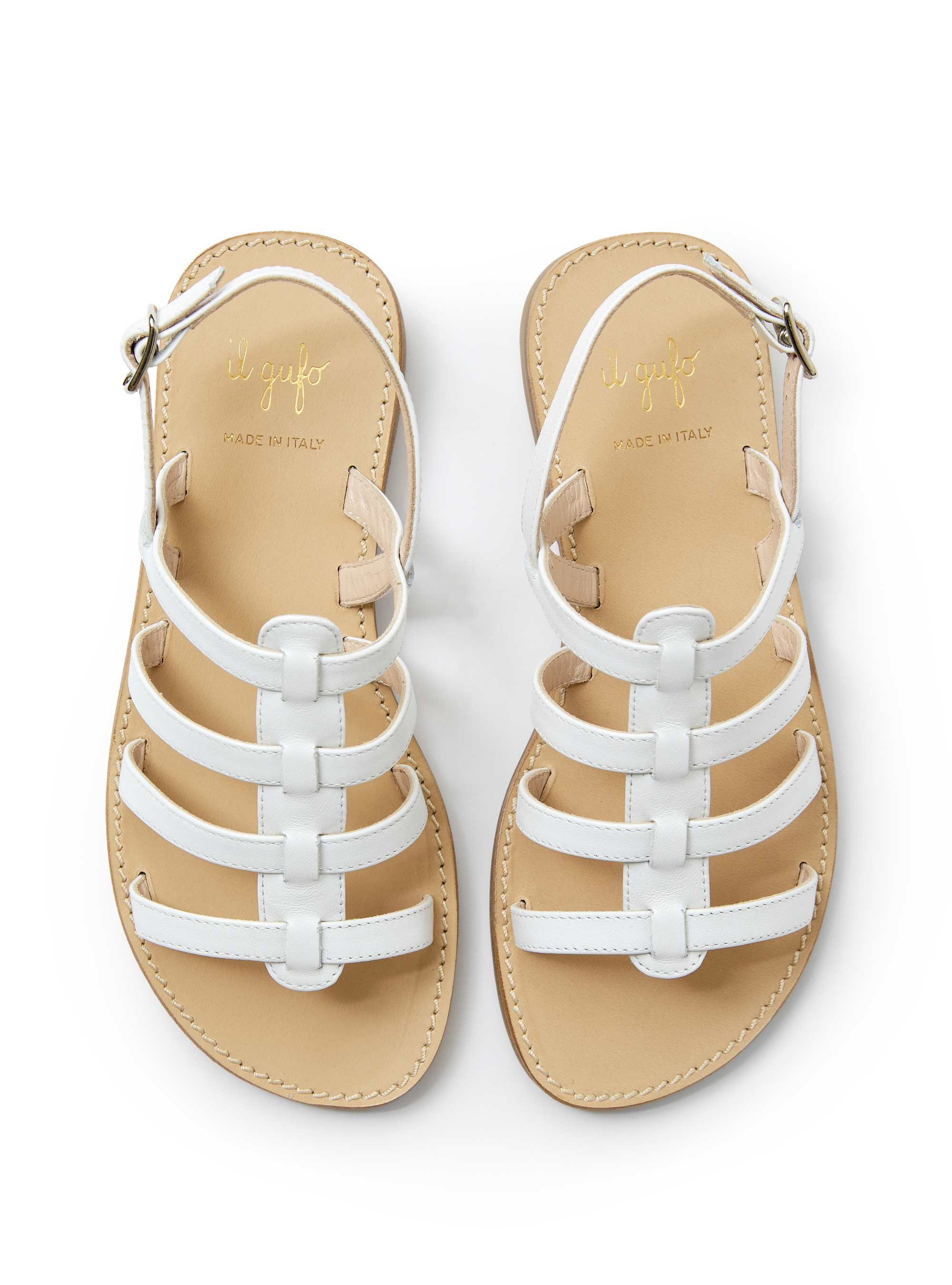 Sandalo in pelle bianca - Bianco | Il Gufo