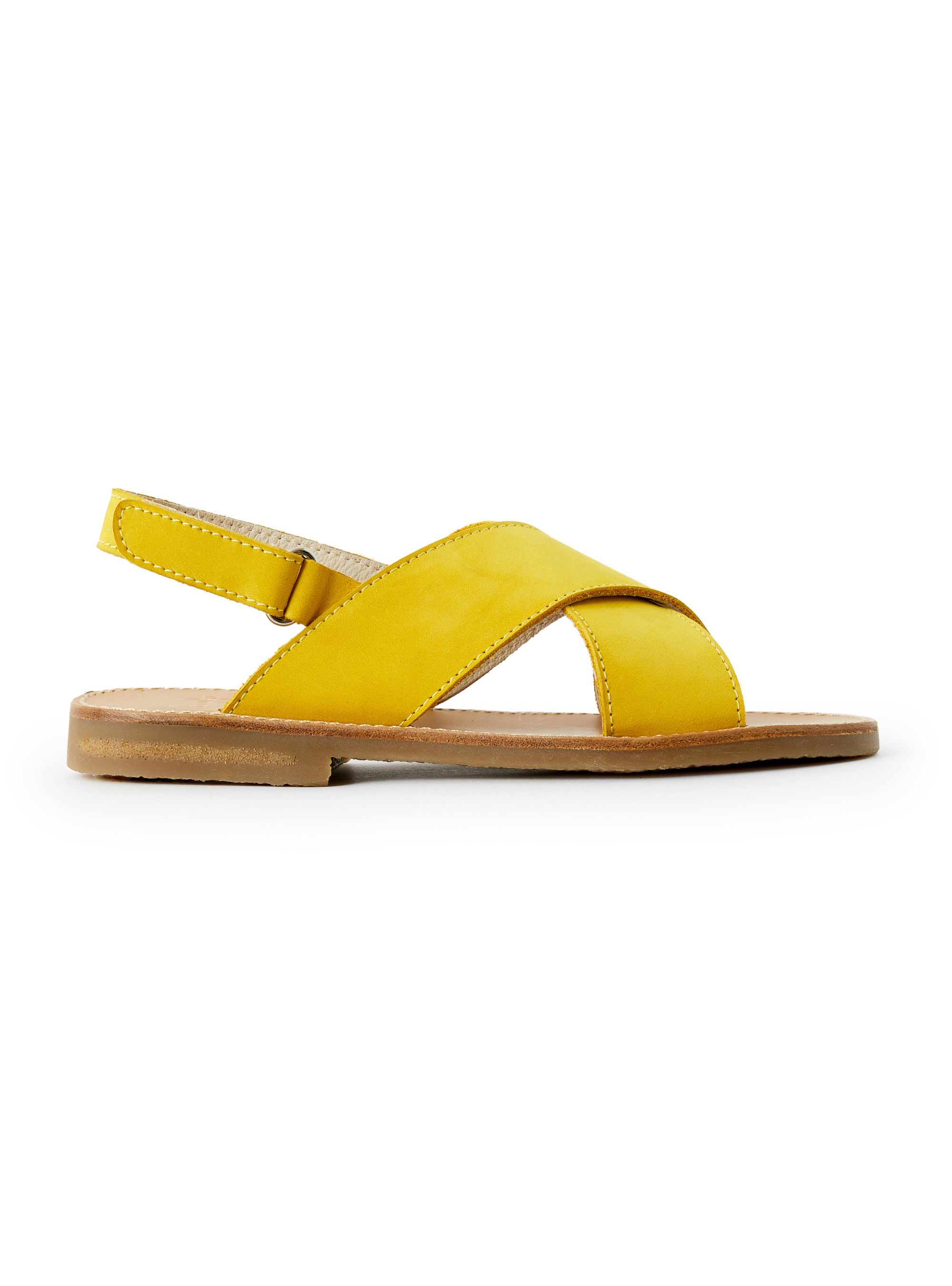Sandale jaune avec bandes croisées - Jaune | Il Gufo