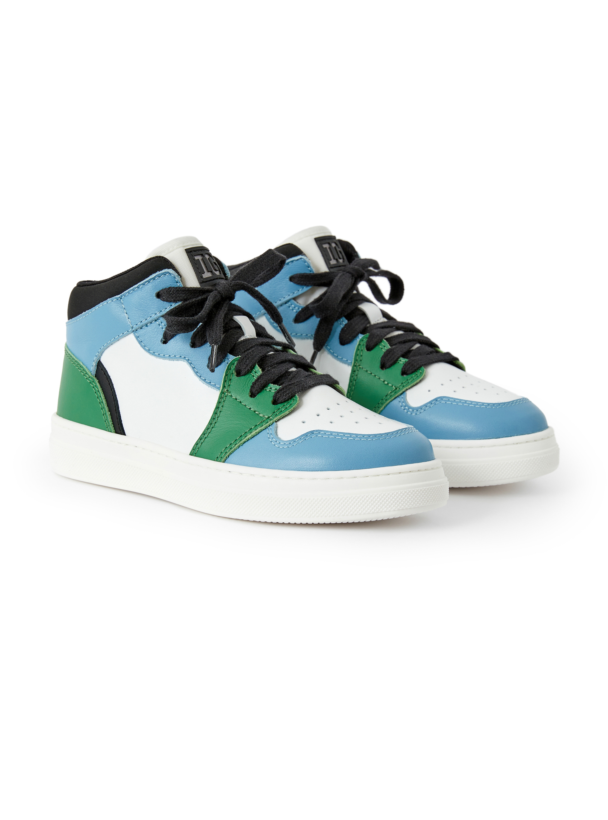 Multicolour leather high sneakers - Shoes - Il Gufo