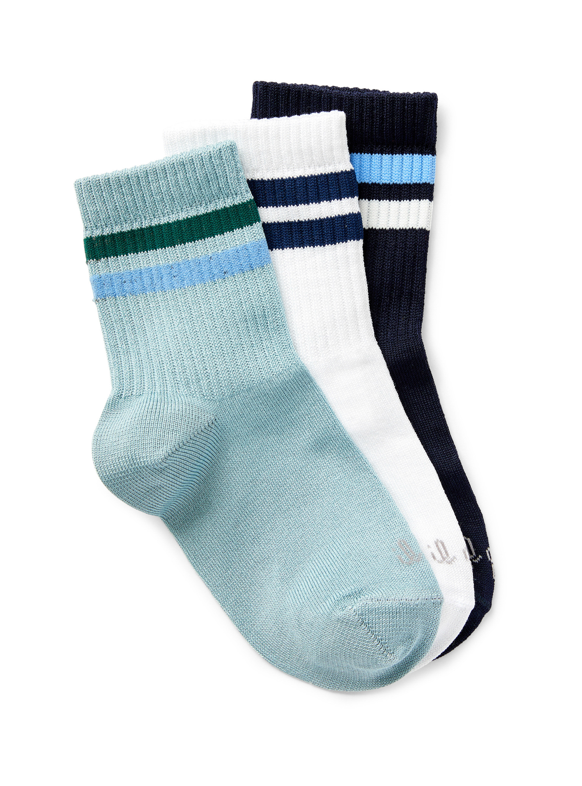 Set of 3 short socks - Blue | Il Gufo
