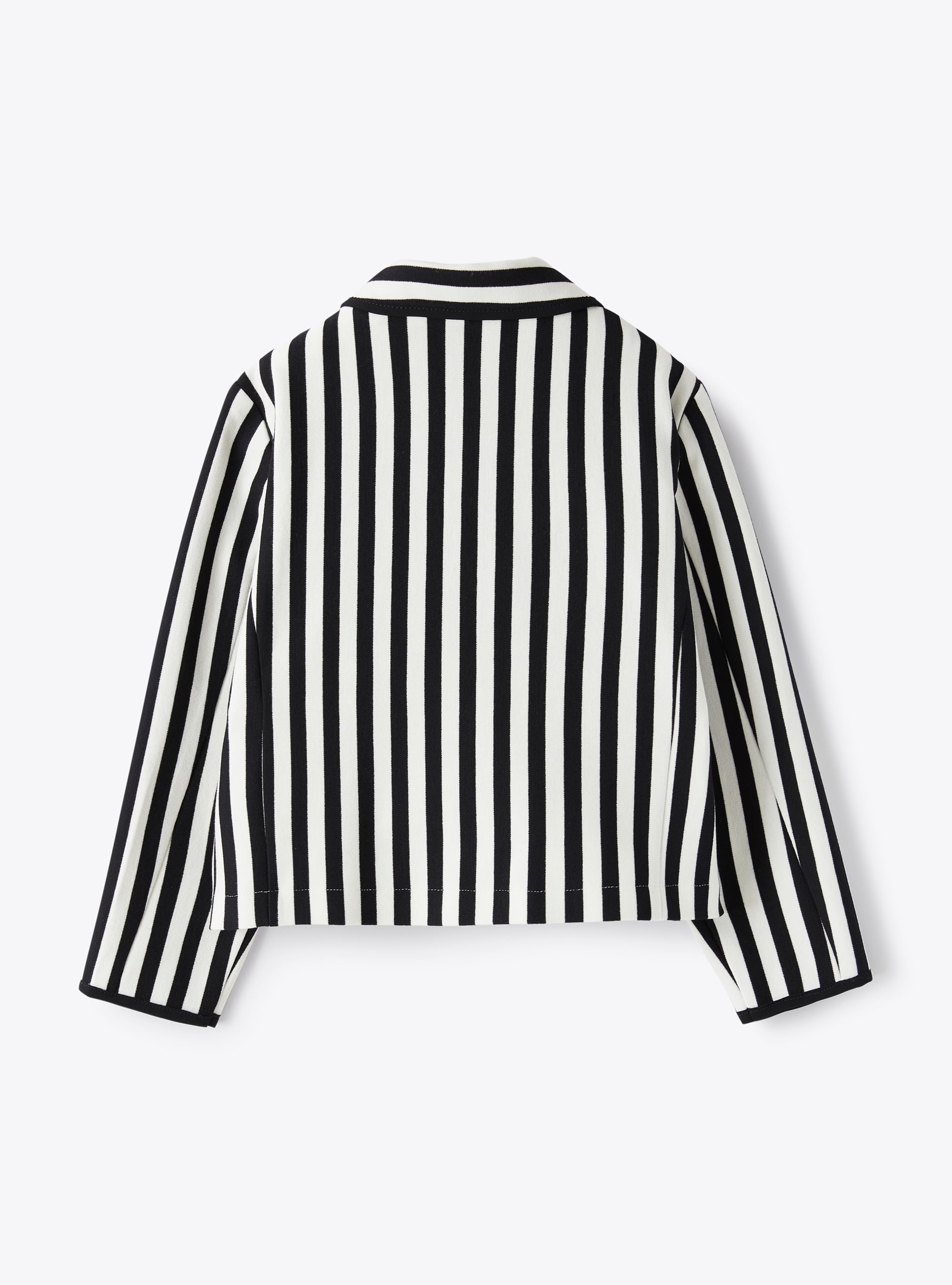 Double-breasted jacket in romanite jersey - Black | Il Gufo